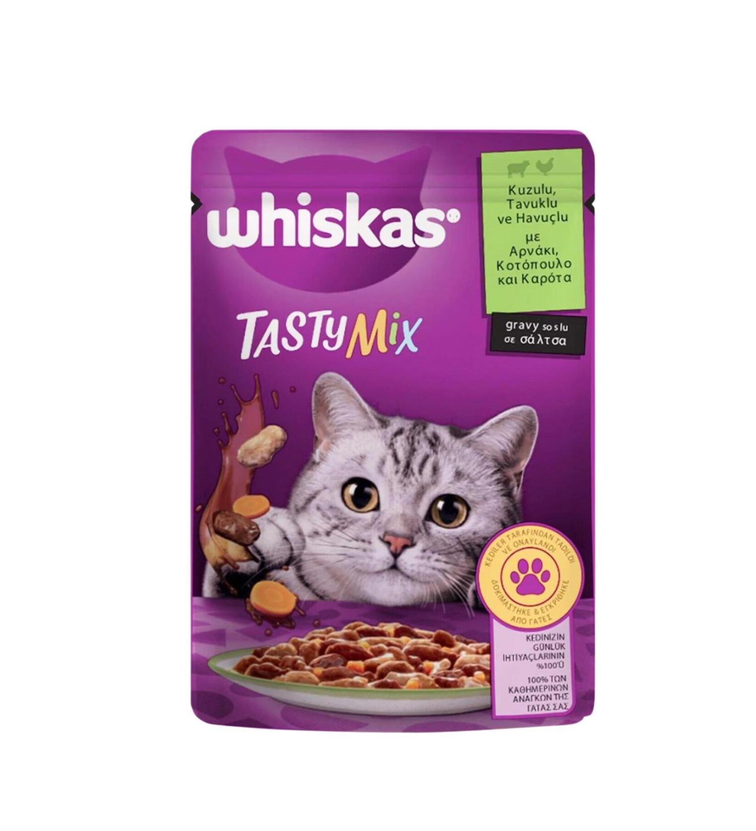 Whiskas Tastymix Lamb & Chicken & Carrot Adult Cat Wet Food 28x85 gr