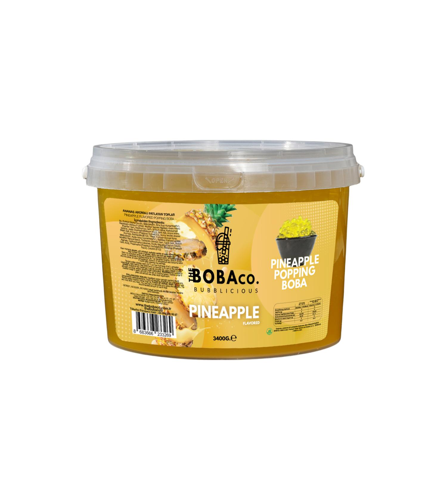 TheBobaCo. Bubblicious Bubble Tea Boba - Pineapple 3 4kg
