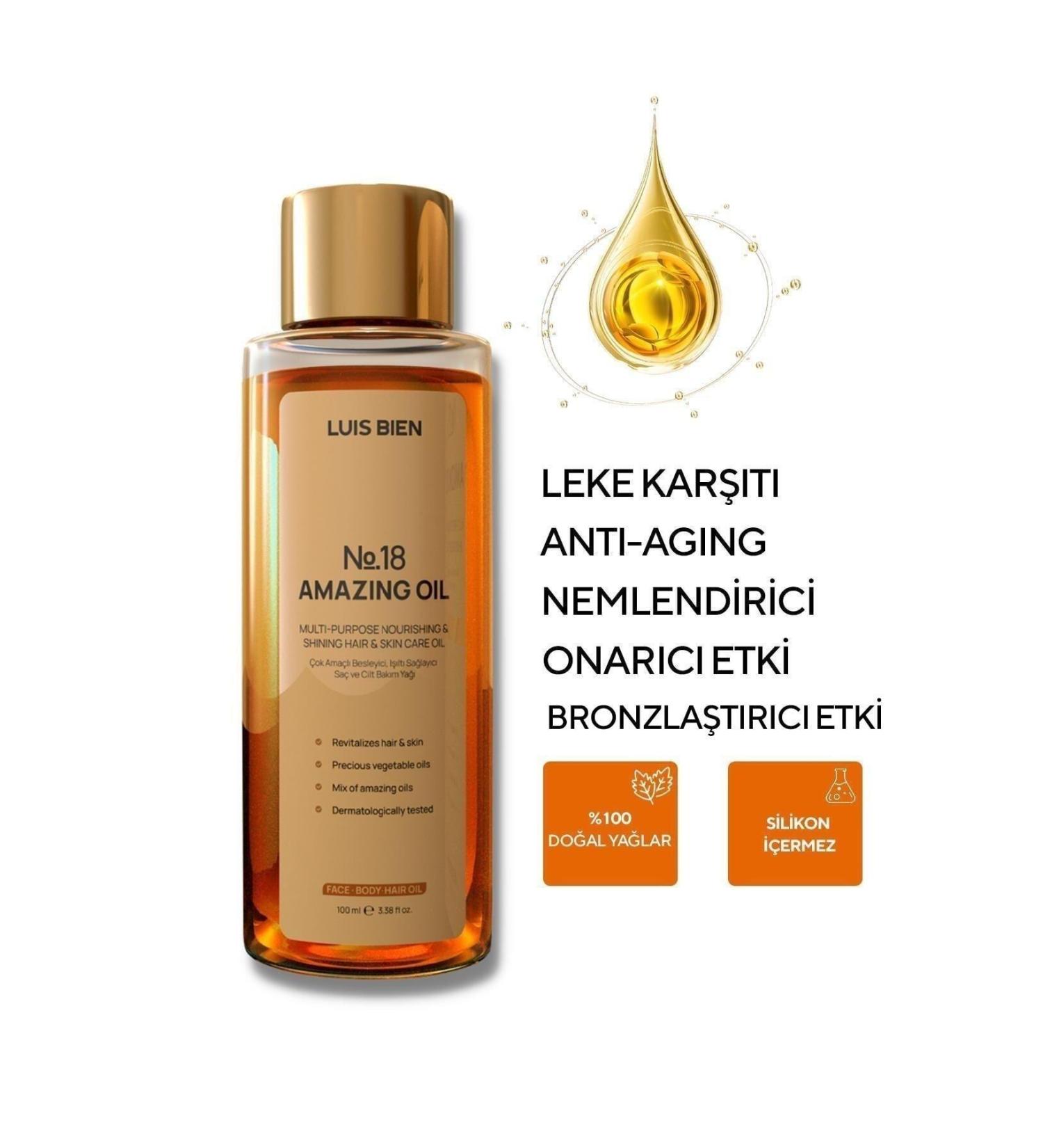 Luis Bien ANTI-STAIN ANTI-AGING MOISTURIZING REPAIRING AND BRONZING EFFECTIVE CARE OIL 100 ML - Buy Online on GoSupps.com