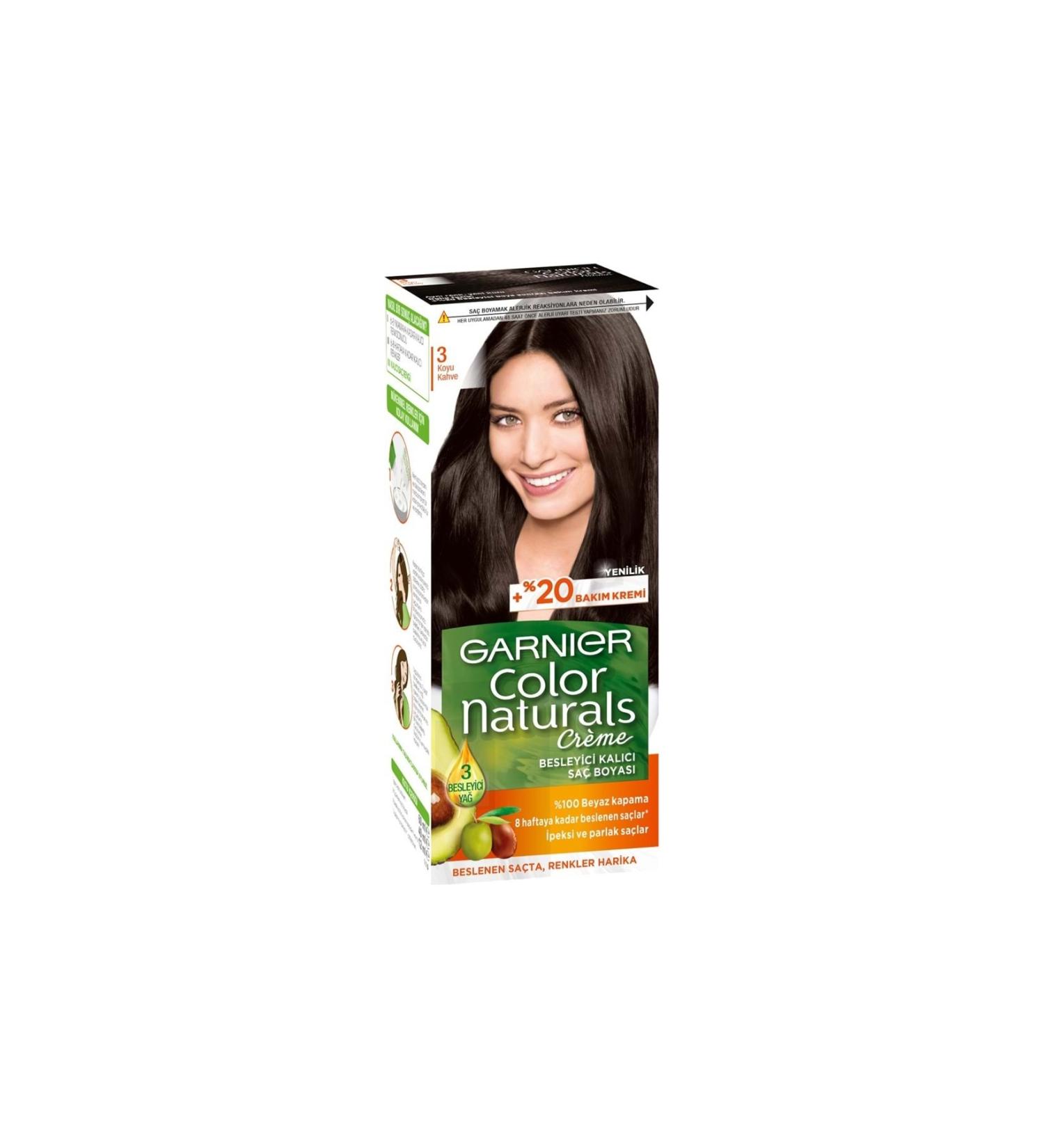 Garnier Color Naturals 3/0 - Dark Brown Hair Dye
