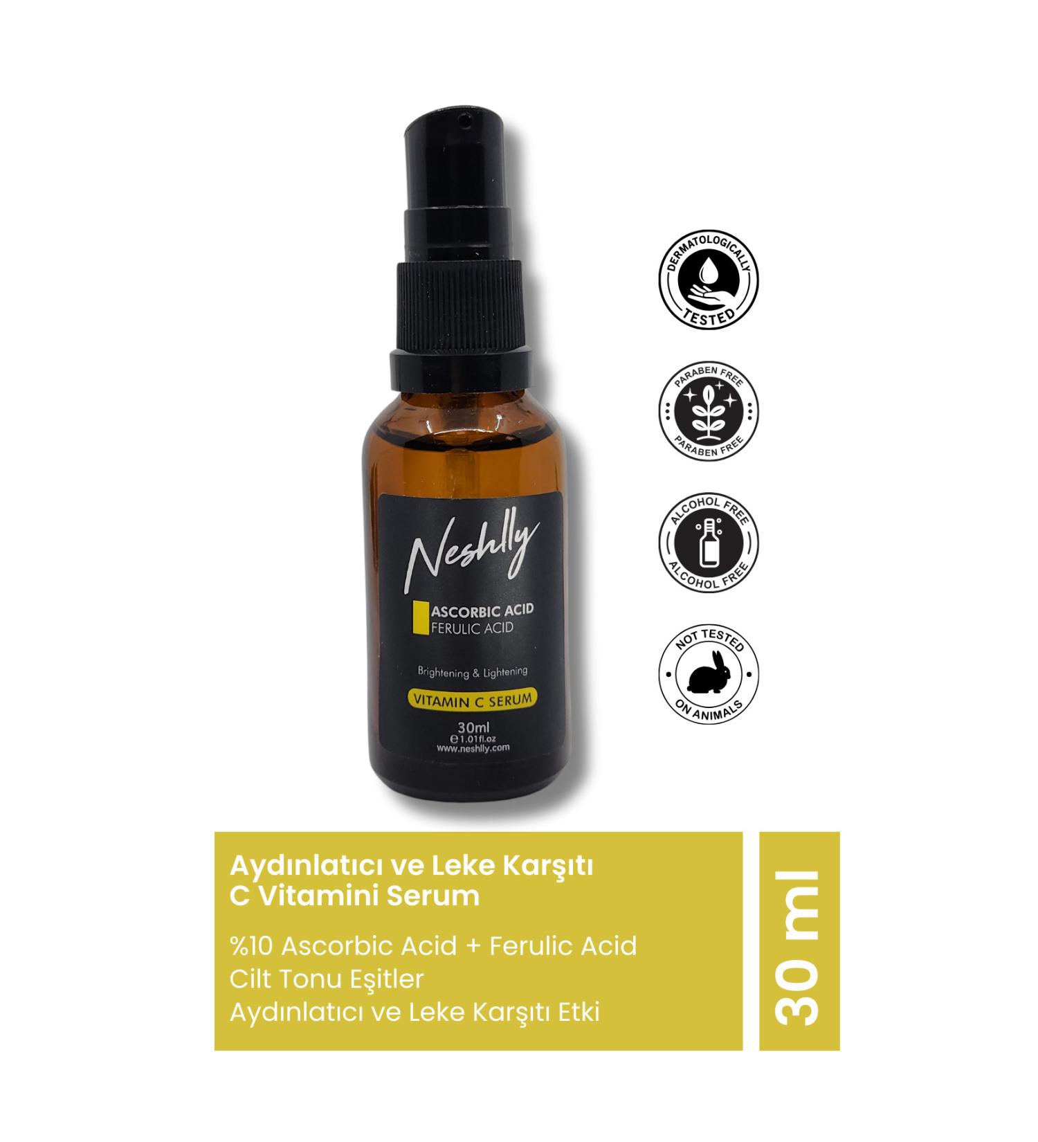 NESHLLY NATURAL Brightening Vitamin C Serum 30 ml (ANTI-SPOT) - Buy Online on GoSupps.com