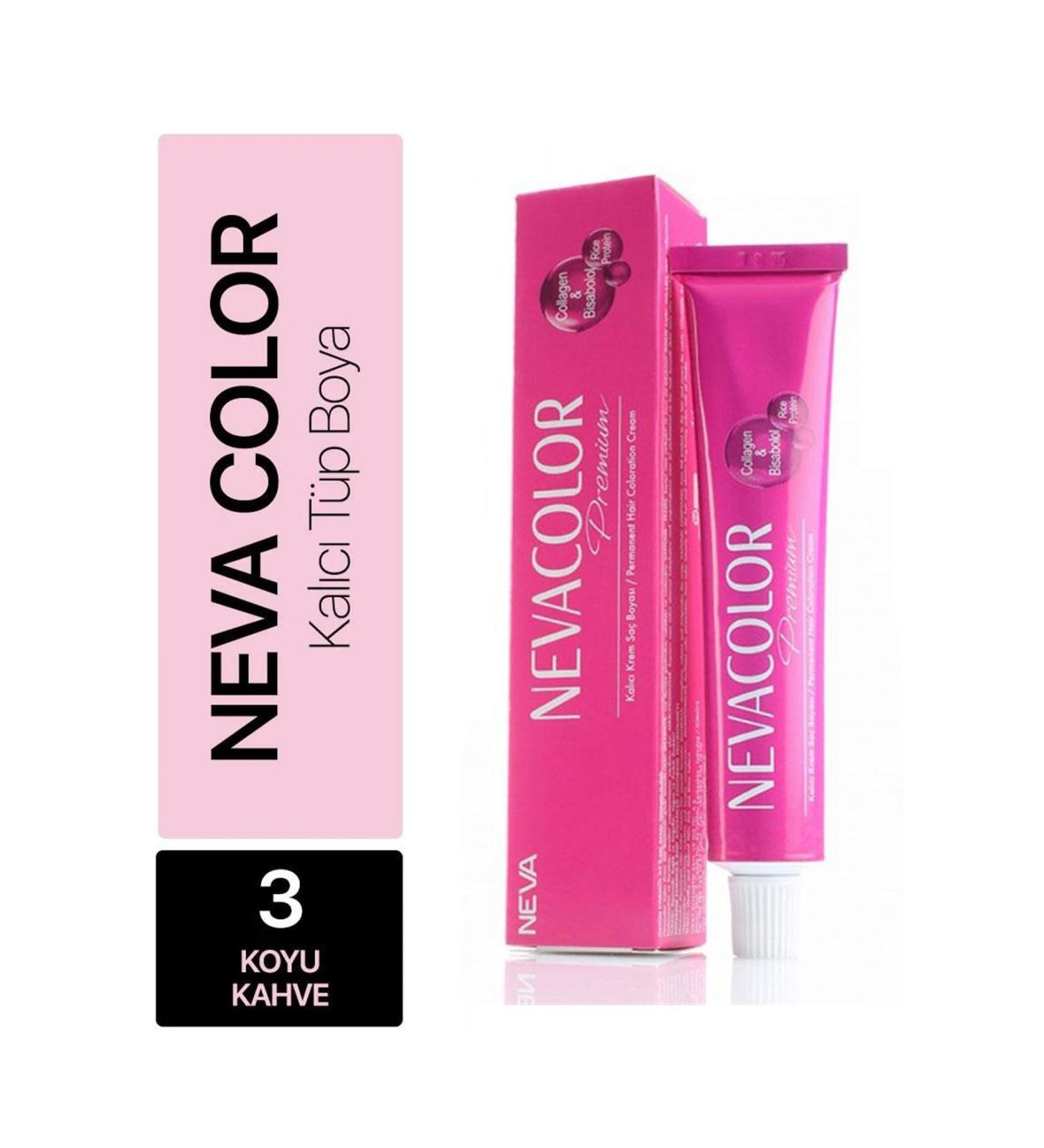 Neva Color Nevacolor Tube Hair Dye No: 3 Dark Brown - Buy Online on GoSupps.com