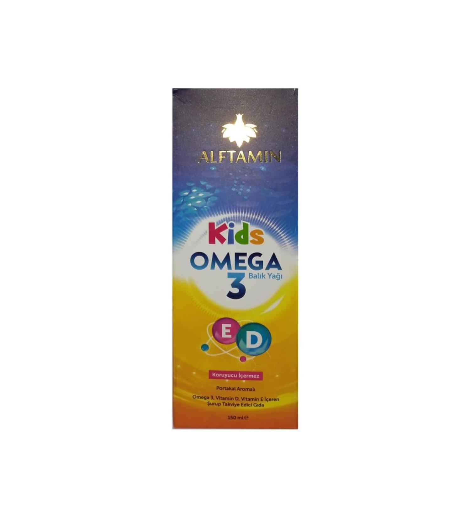 ALFTAM N Alftamin Kids Orange Omega 3 Fish Oil Syrup 150 Ml
