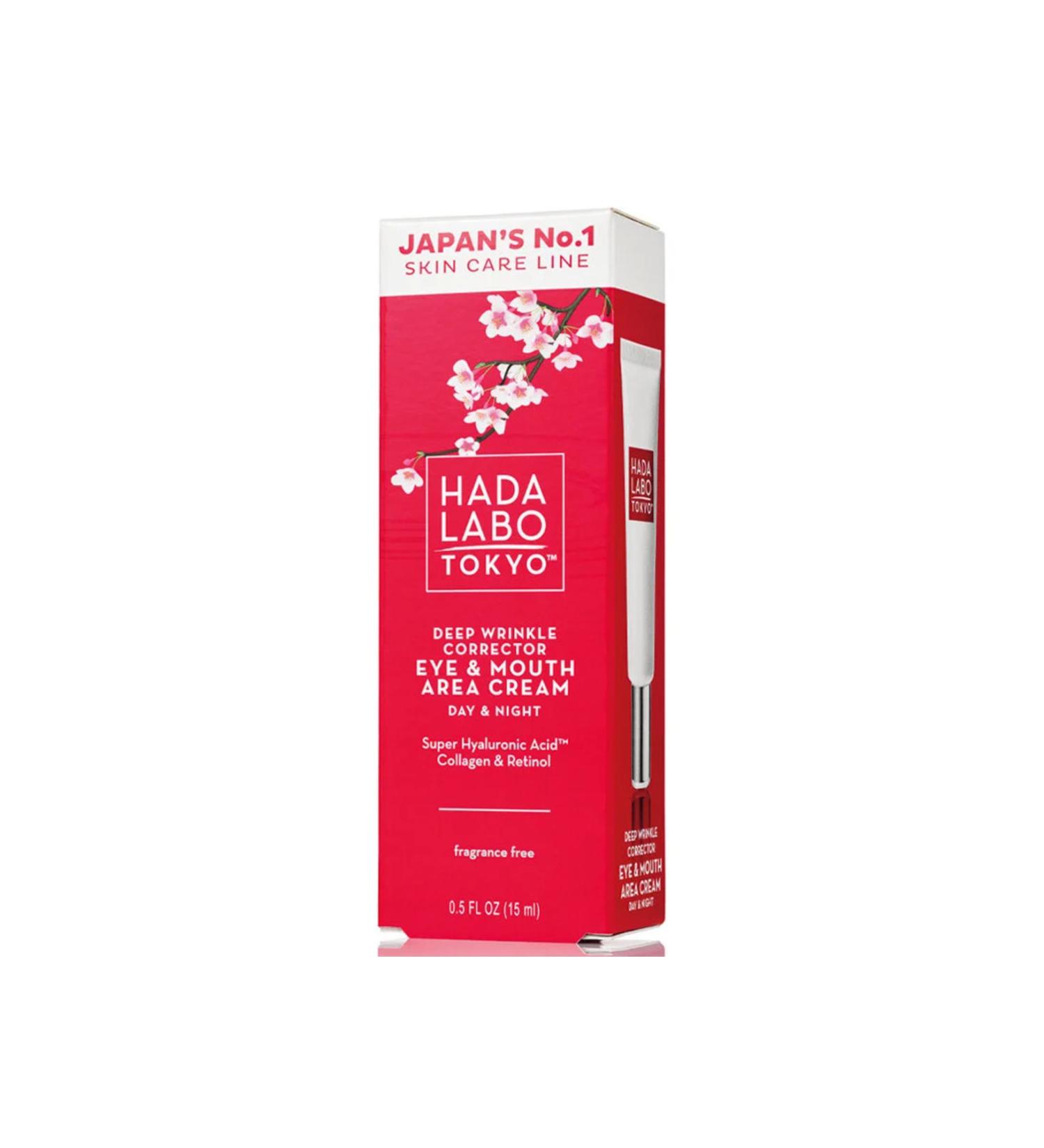 Hada Labo Tokyo Eye and Mouth Care Cream with Collagen and Retinol for Sensitive Skin 15 ml