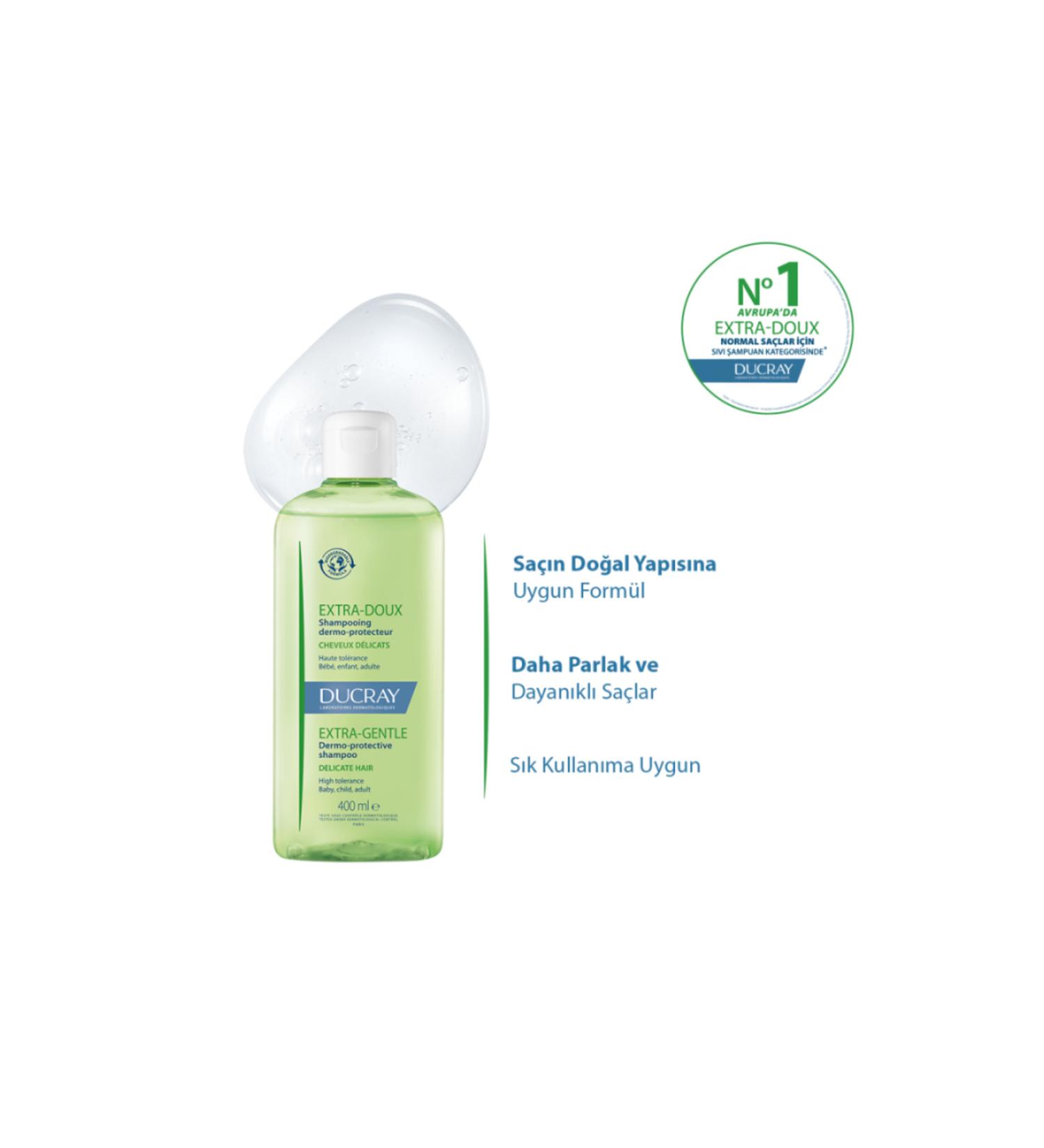 Ducray Extra-Doux Shampooing Sensitive Care Shampoo for All Family Members 400 ml