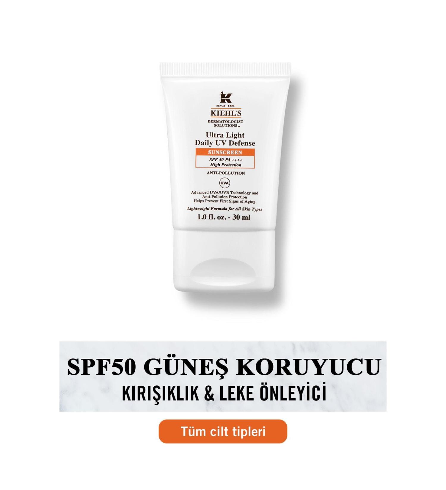 Kiehl's ULTRA LIGHT DAILY UV PROTECTIVE SUN CREAM - SPF50 30 ML KEYON2042 - Buy Online on GoSupps.com