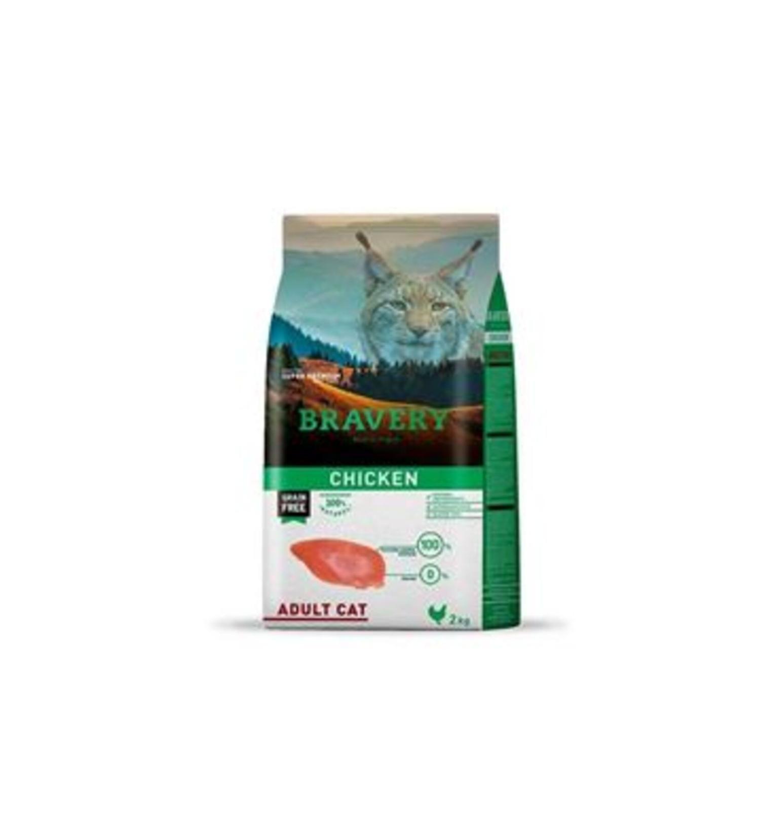 Bravery Grain-Free Chicken Adult Cat Food 2kg (1 PIECE)