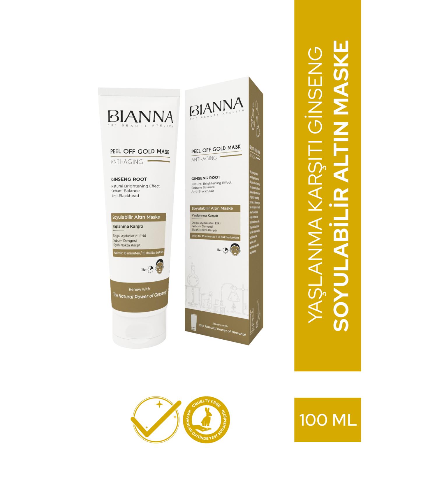 Bianna Mask Anti-Aging Anti-Aging Peel-Off Mask Ginseng Mask Anti-Blackhead - 100 ML - Buy Online on GoSupps.com