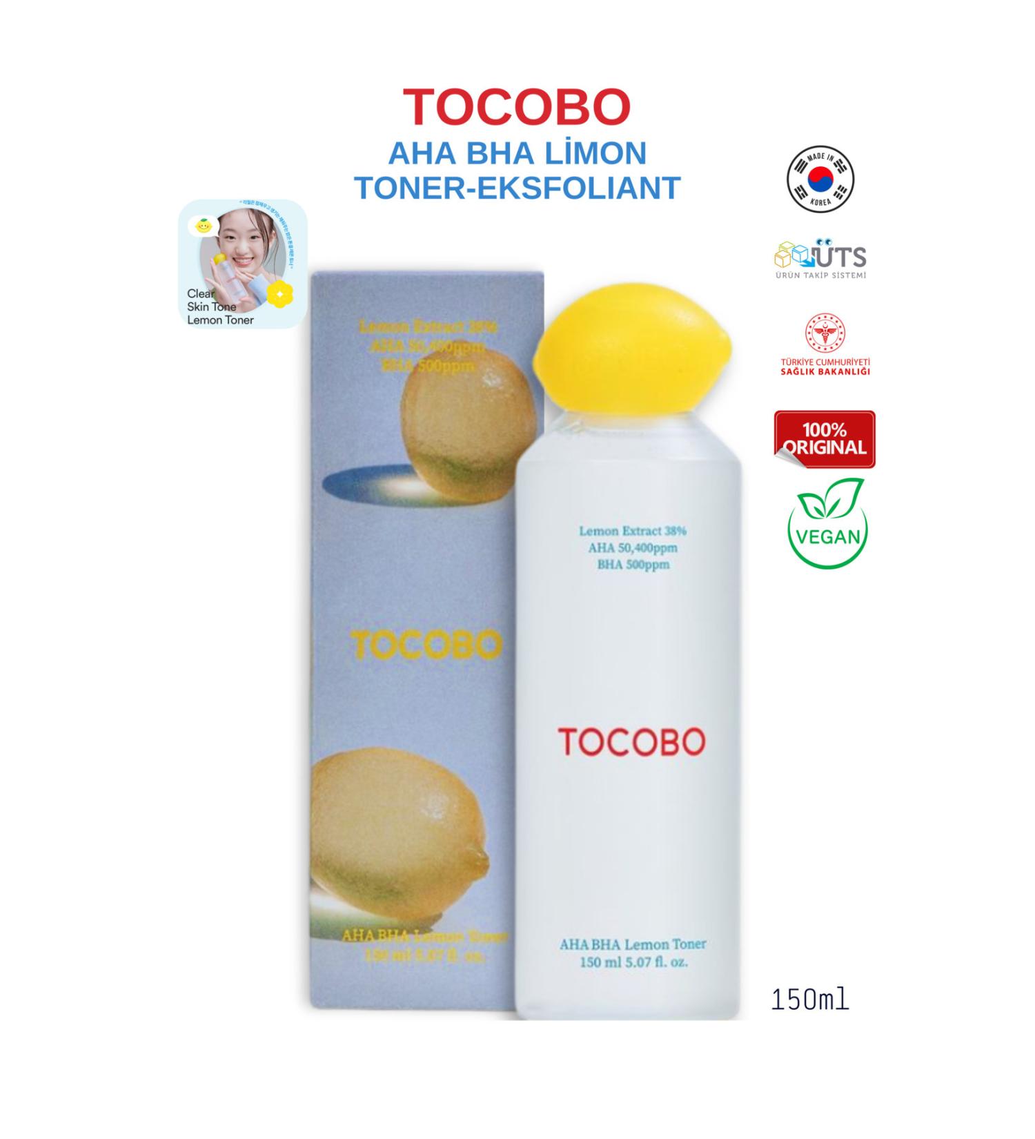 TOCOBO Aha Bha Lemon Toner 150ml - Buy Online on GoSupps.com