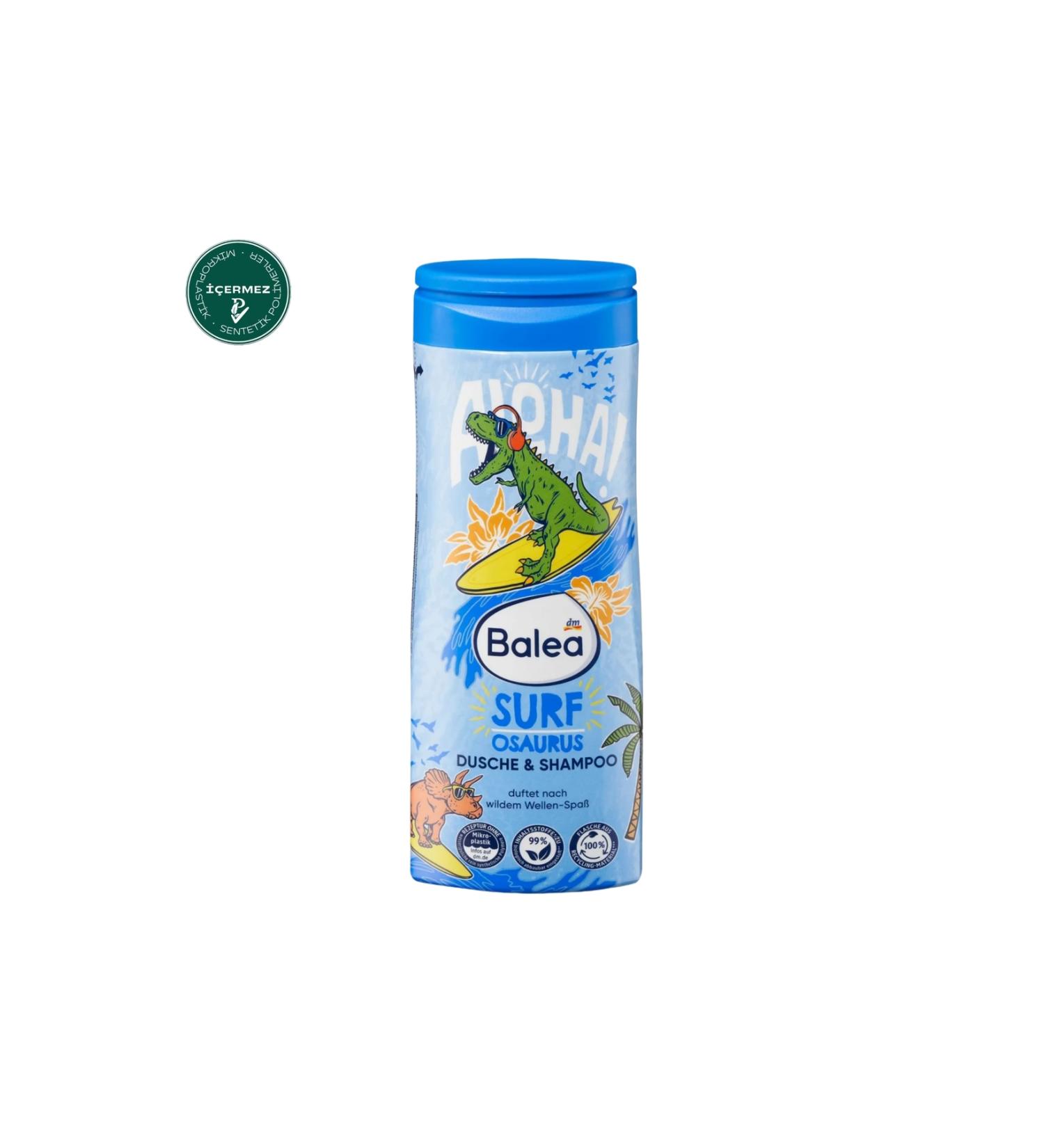 BALEA Kids Shower Gel and Shampoo 2 in 1 Surfosaurus 300 ml