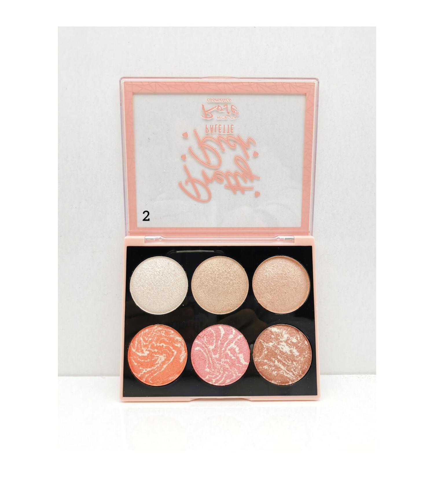 Roesia Rose Cosmetics Rose Pretty Rich 6-Piece Blush & Highlighter Palette