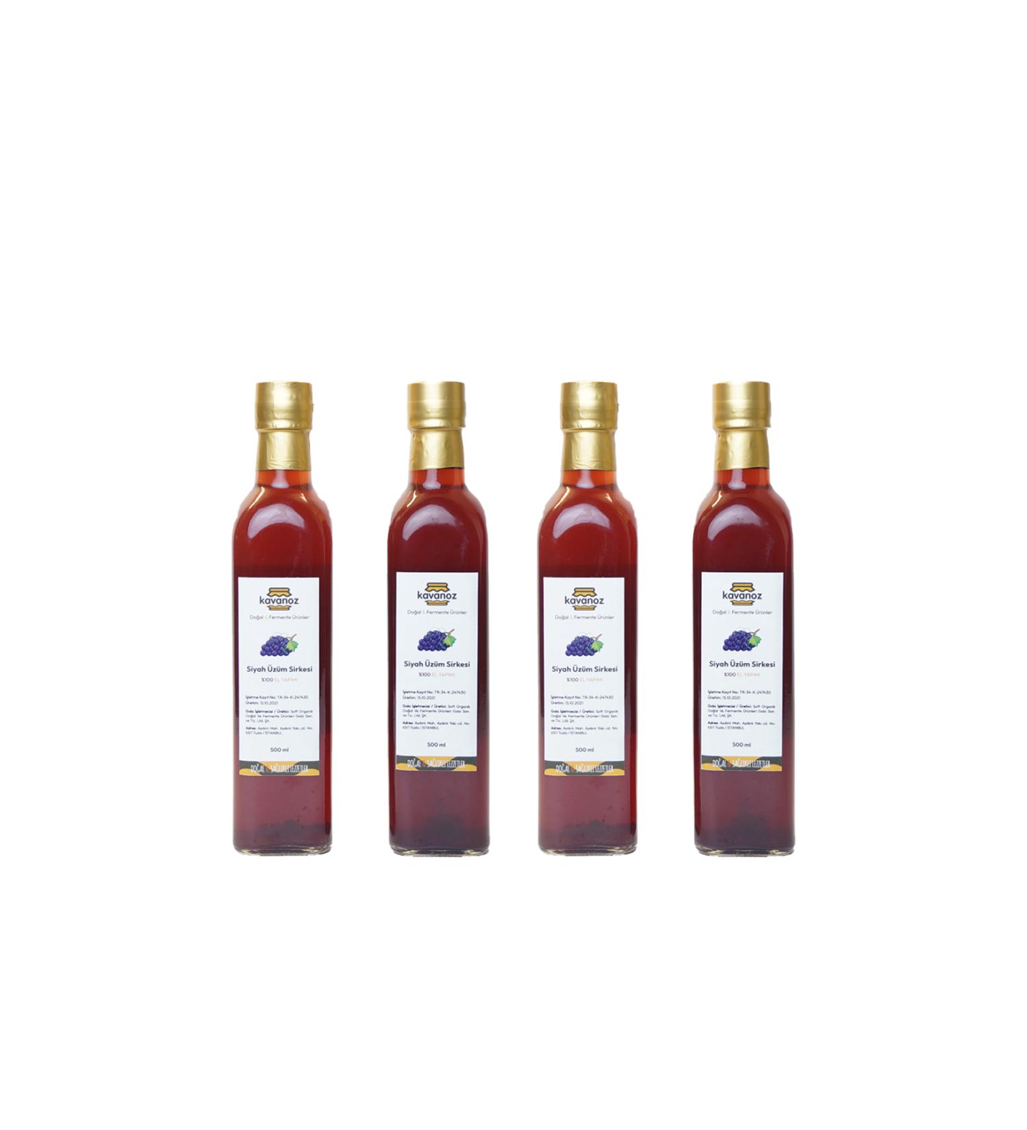 Soft Organic Black Grape Vinegar 4x500ml