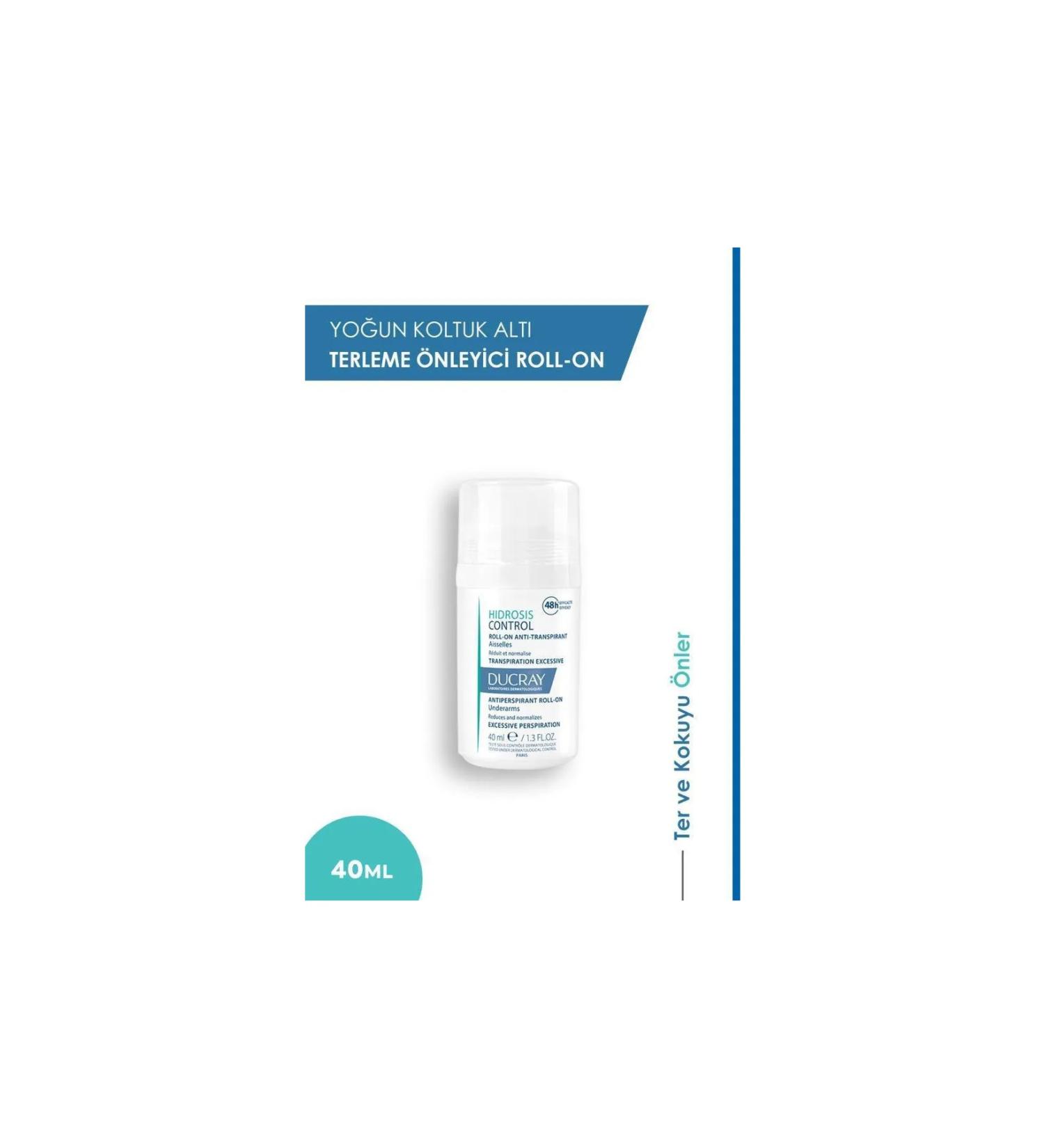 Ducray HIDROSIS CONTROL Underarm roll-on 48-hour antiperspirant effect 40 ML - Buy Online on GoSupps.com