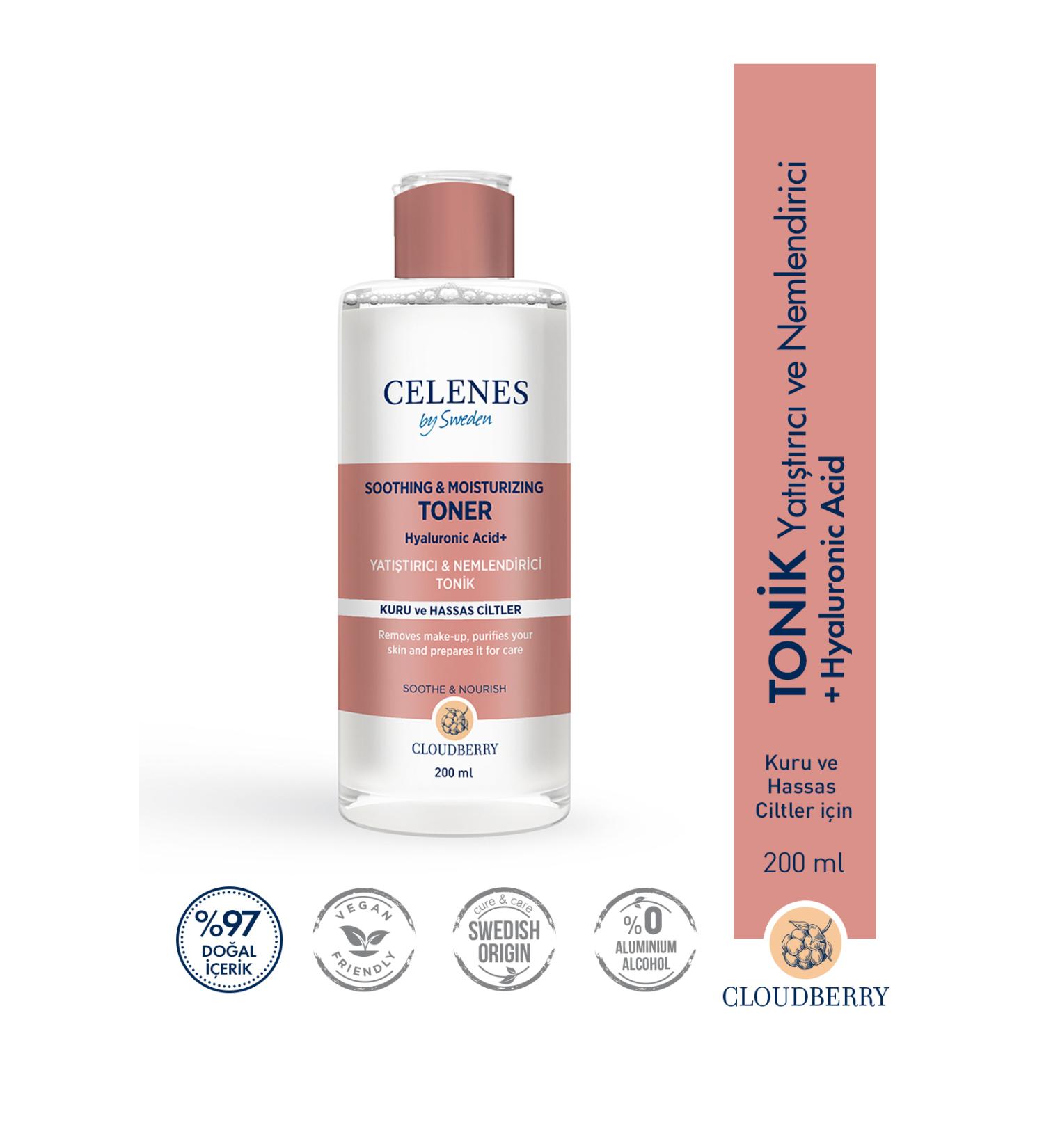 Celenes by Sweden CLOUDBERRY MOISTURIZING & SKIN BRIGHTENING TONIC 200 ML KEYON2112 - Buy Online on GoSupps.com