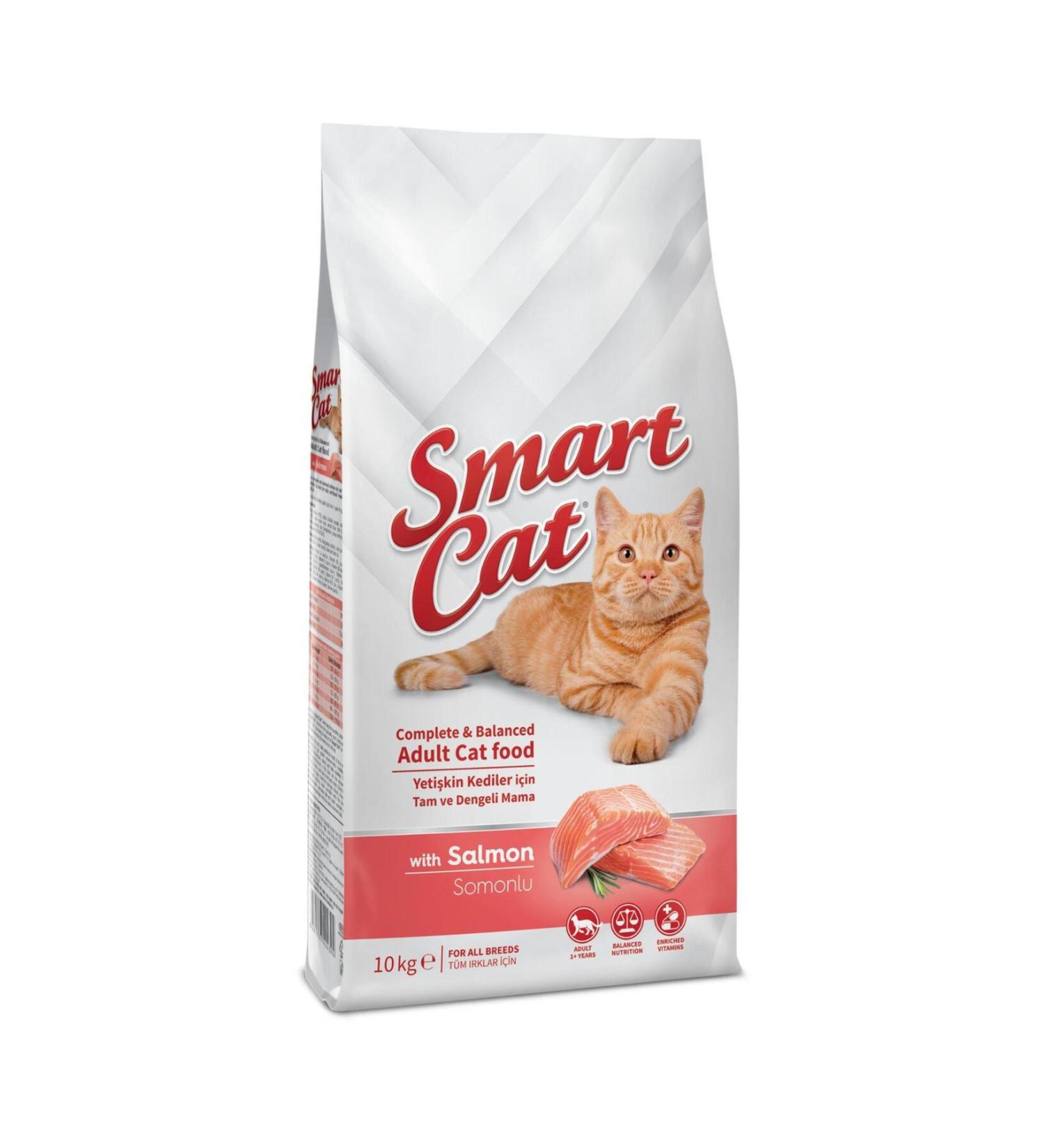 Smart Cat Adult Cat Food with Salmon 10 Kg