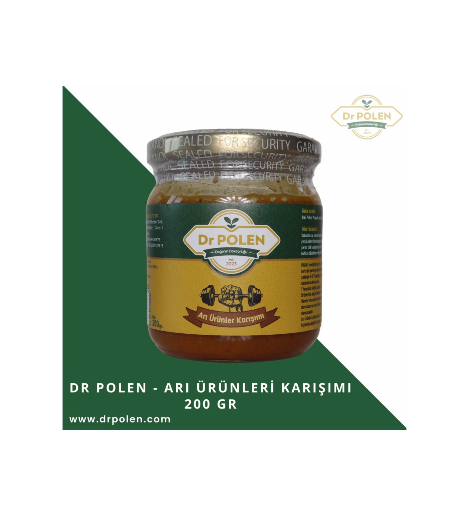 Dr Pollen Bee Products Mix 200 Gr (honey pollen propolis bee bread)