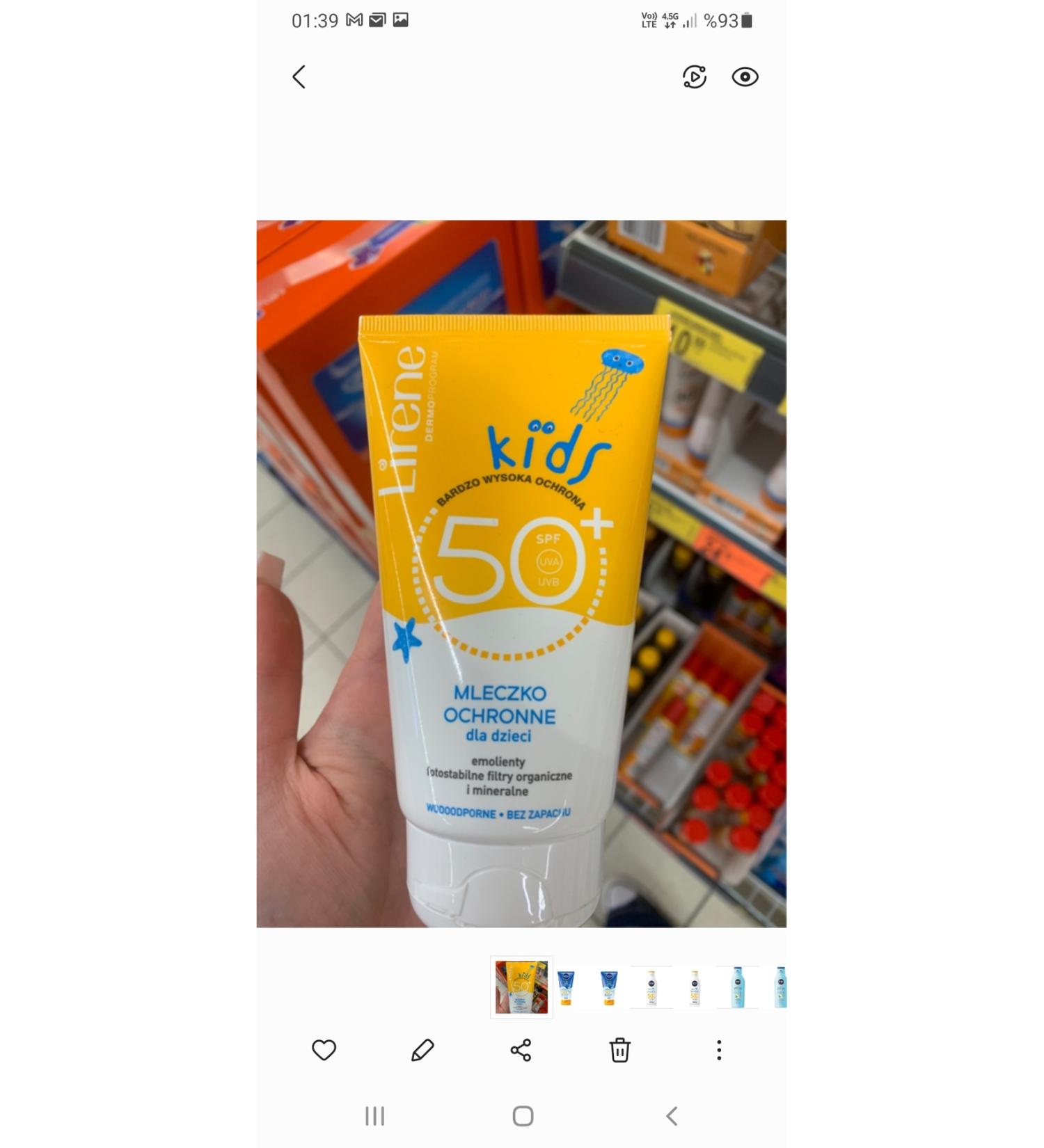 Lirene L RENE Mleczko Ochronne Dla Dzieci SPF50+