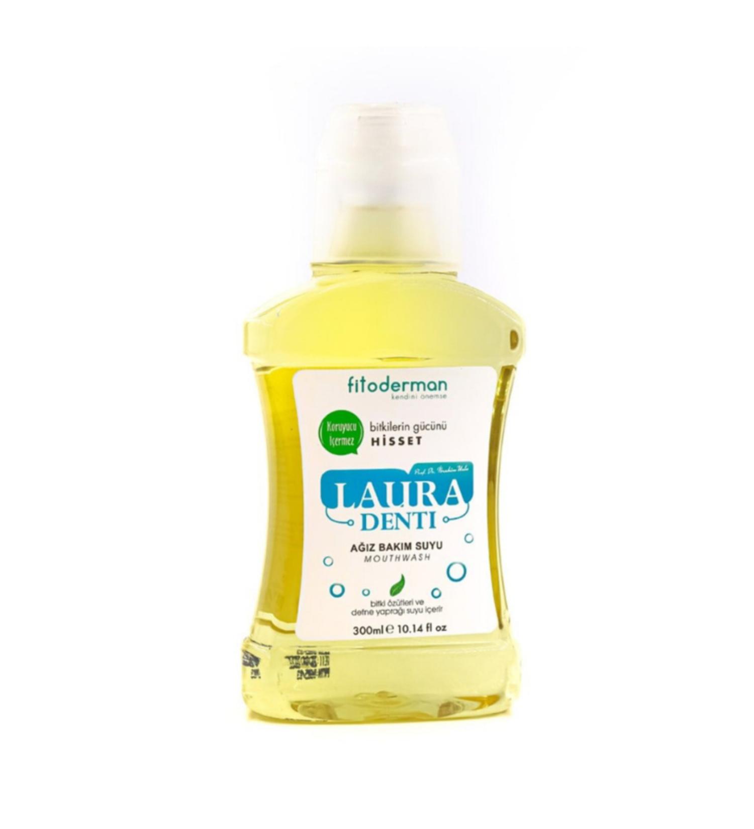 Fitoderman Lauradenti Anti-Plaque Breath Freshening Mouthwash 300 ml Contains Bay Leaf Water
