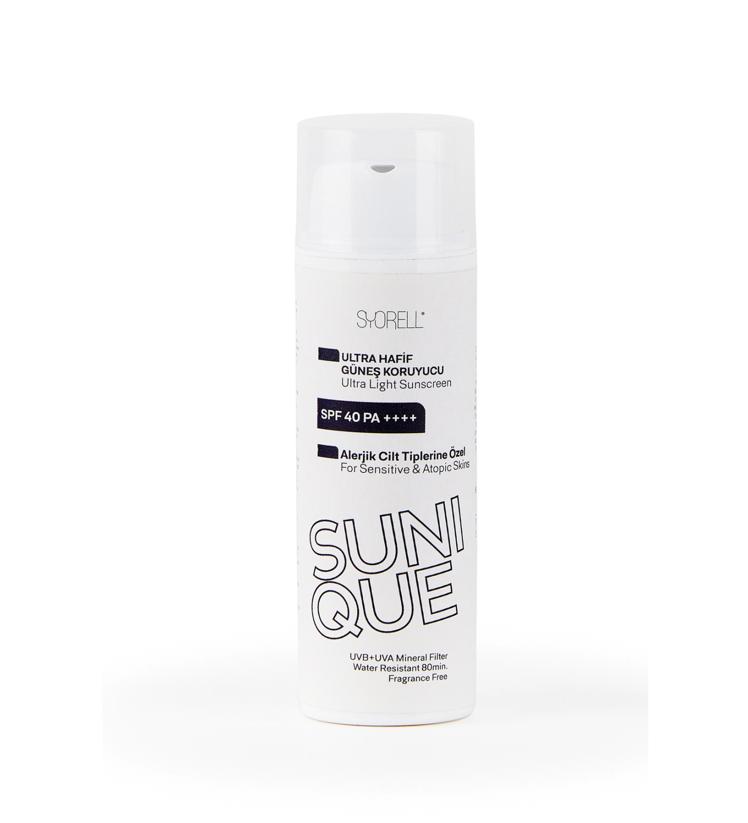 SYORELL Sunique Sun Protection Cream for Allergic Skin 40 Spf
