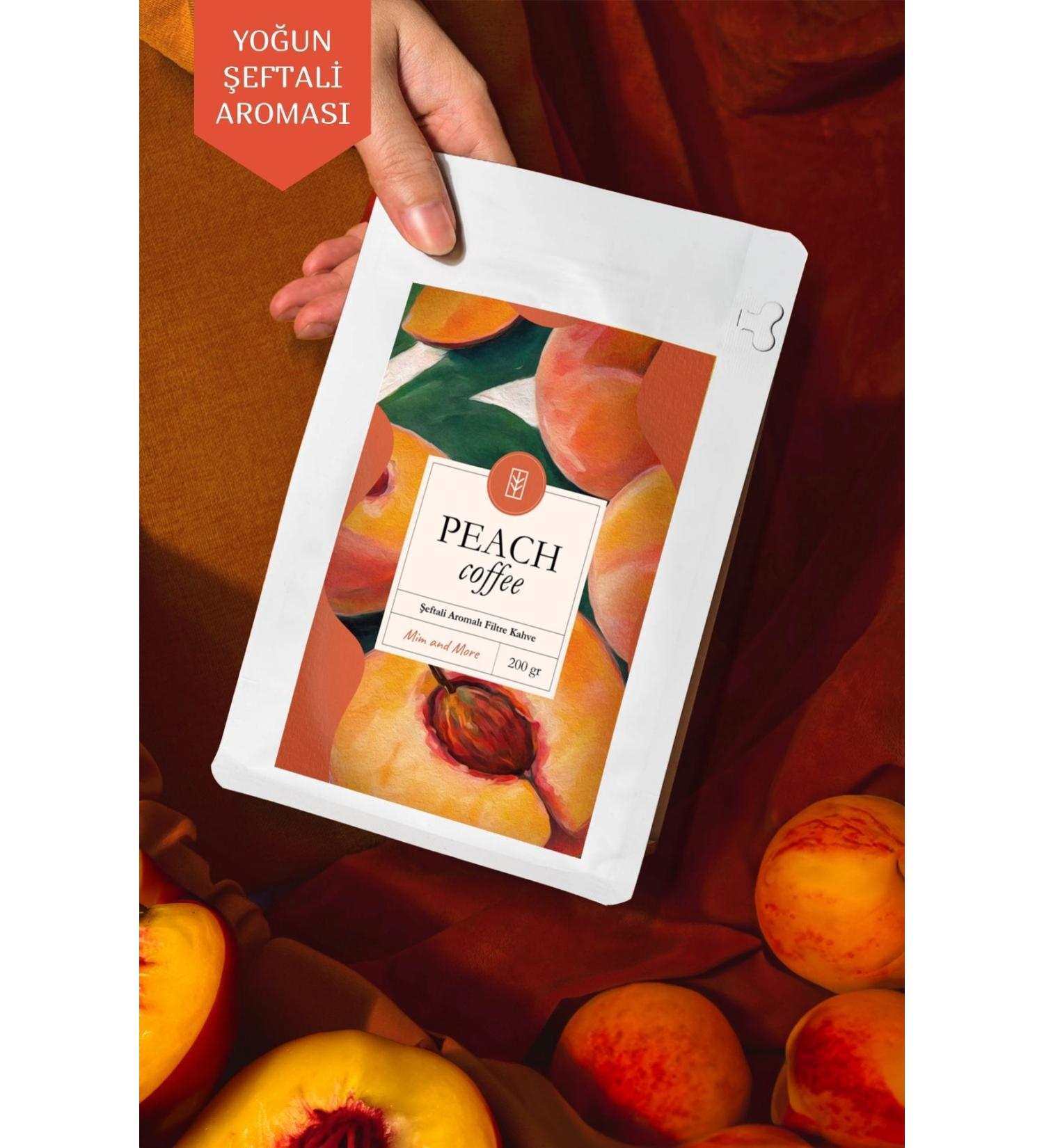 Mim and More Peach Coffee Peach Flavored Coffee Beans 200 Gr - Buy Online on GoSupps.com