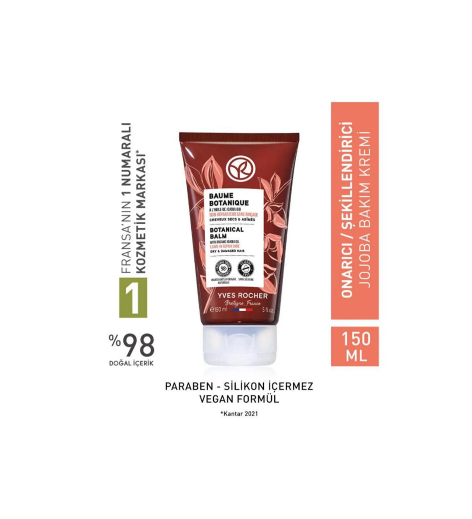 Yves Rocher Jojoba Care Cream - Repairing / Styling / Baume Botanique 150ml - Buy Online on GoSupps.com