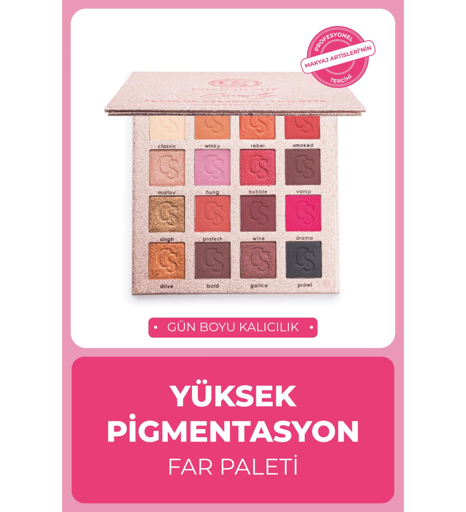 Cocosh She Comely Eyeshadow 16 Color Eyeshadow Palette High Pigmentation Non-Clumping Easy Blending - Buy Online on GoSupps.com