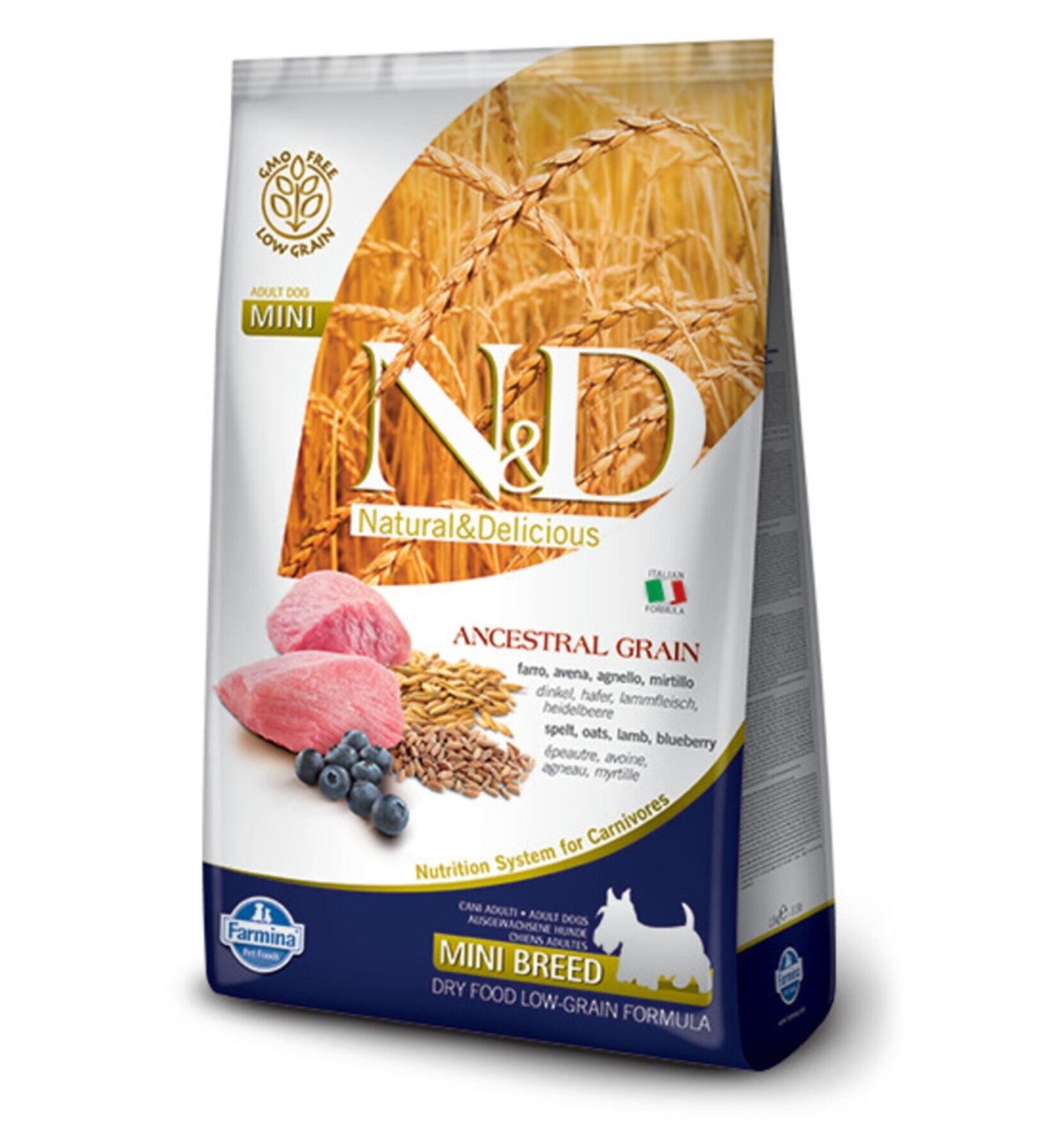 N & D Nd Low Grain Lamb Blueberry Small Breed Puppy Food 7 Kg