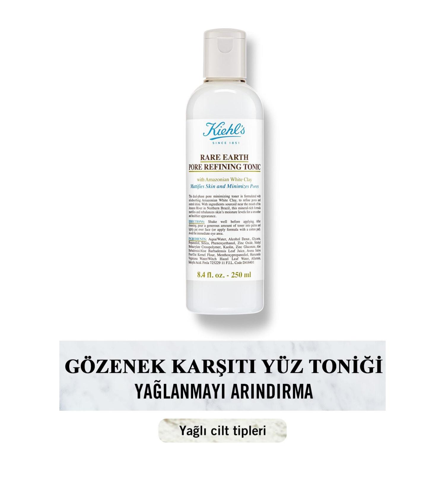 Kiehl's RARE EARTH SK N LIGHTENING FACIAL TONIC THAT REDUCES THE APPEARANCE OF PORE 250 ML KEYON2110