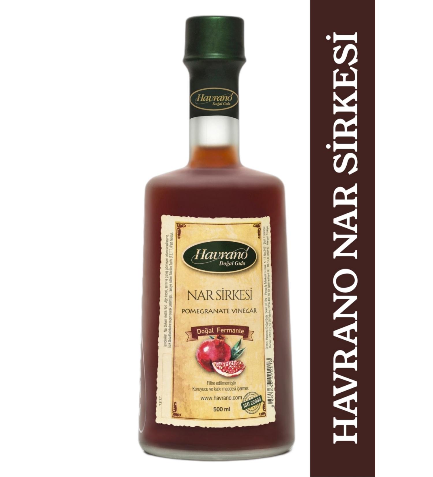 Havrano 0 Natural Fermented Pomegranate Vinegar 500 Ml