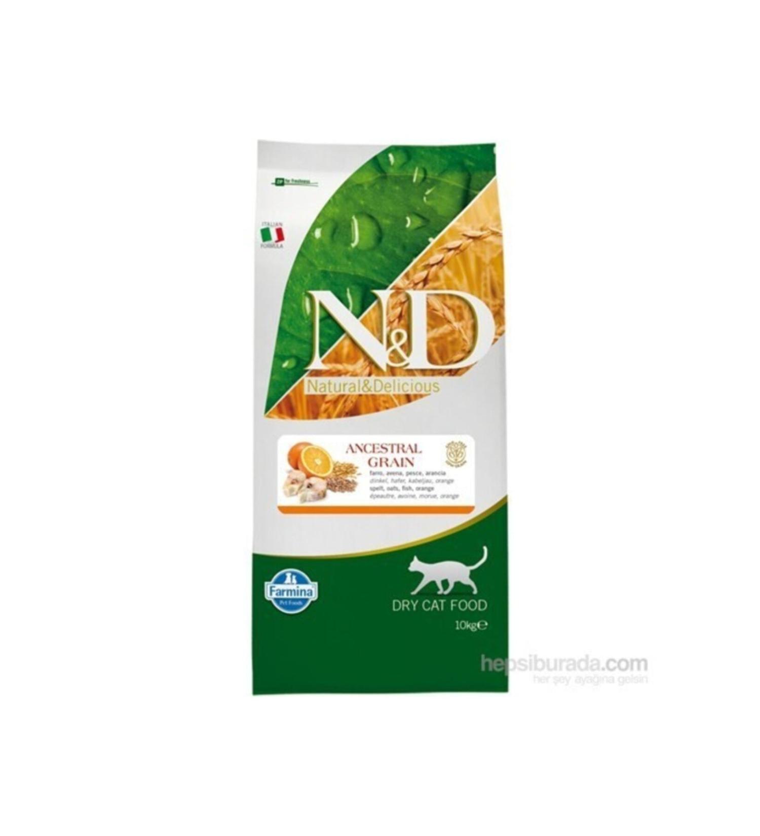 N & D Nd Ocean Low Grain Cod Fish Orange Cat Food 10 Kg