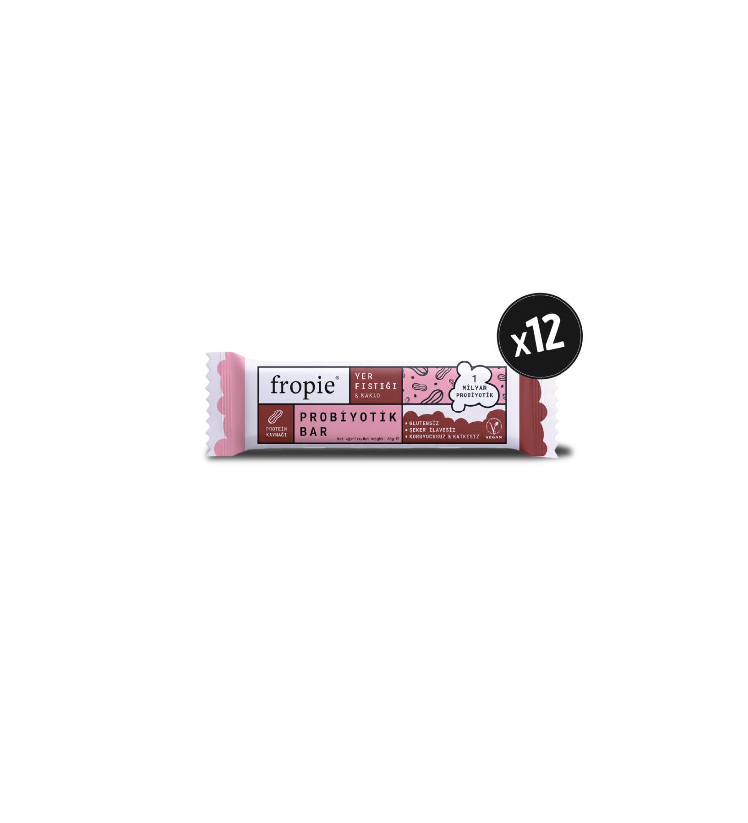 FROP E Probiotic Fruit Bar - Peanut & Cocoa 35 gr X 12 Pieces - Buy Online on GoSupps.com
