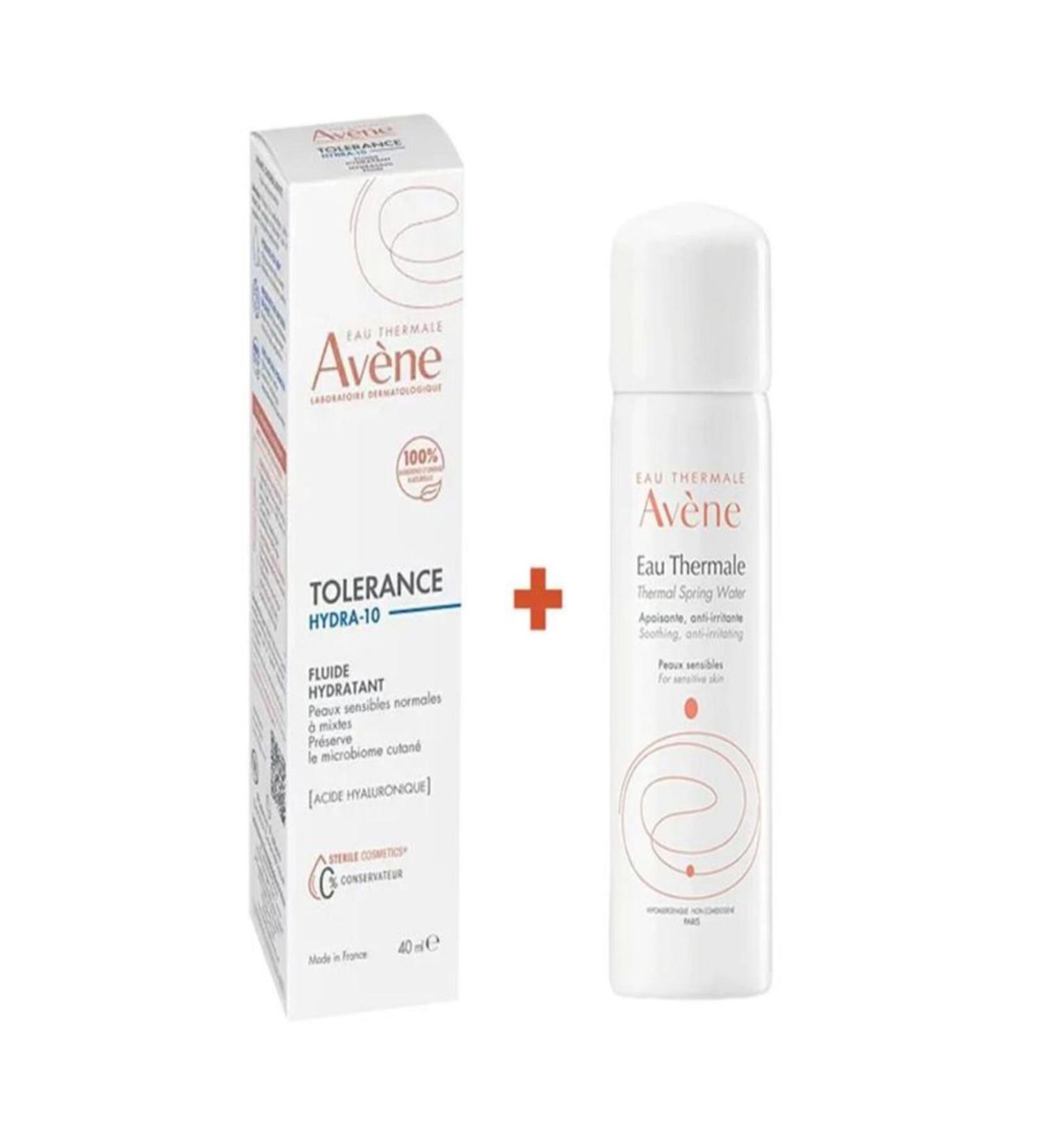 Avene Tolerance Hydra-10 Hydrating Fluid 40 ML Thermal Water 50 ML Gift