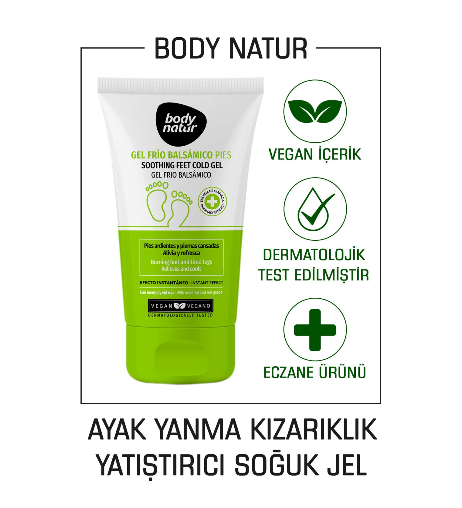 Body Natur Soothing Cold Gel - Burning Fatigue Relief Relaxing Leg Gel - Soothing Cold Gel 100ml - Buy Online on GoSupps.com
