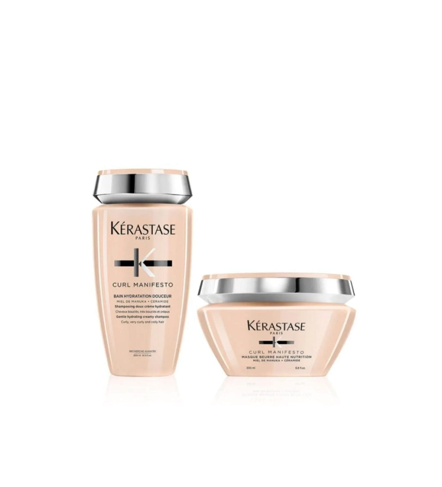 Kerastase Curl Manifesto Curl Defining Shampoo and Mask Set for Wavy and Curly Hair CYT9746