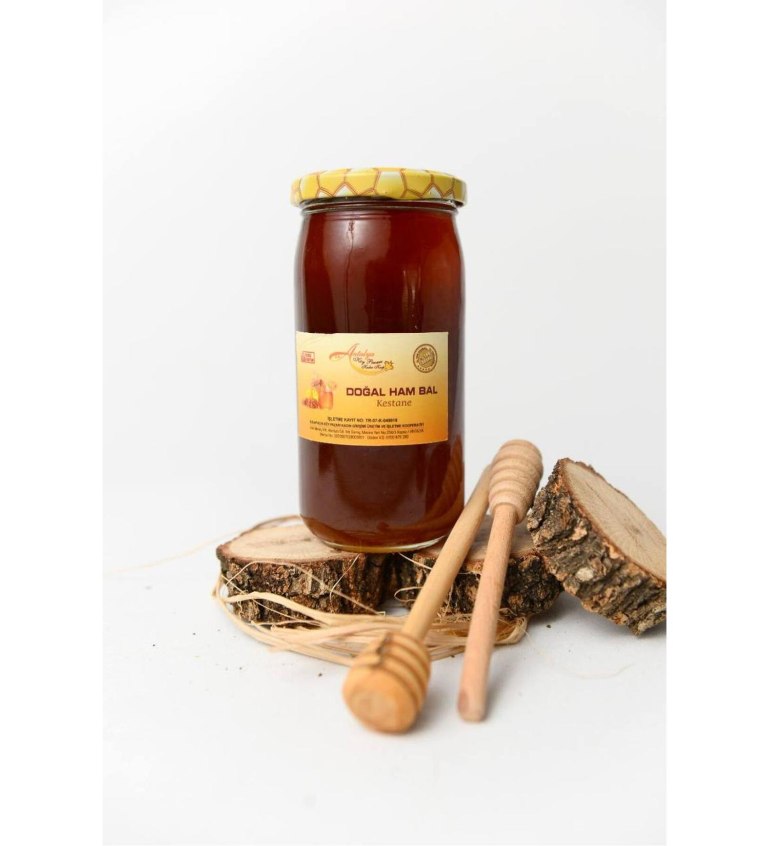 ANTALYA VILLAGE MARKET WOMEN'S COOP Chestnut Honey 200 Gr (Raw Honey)