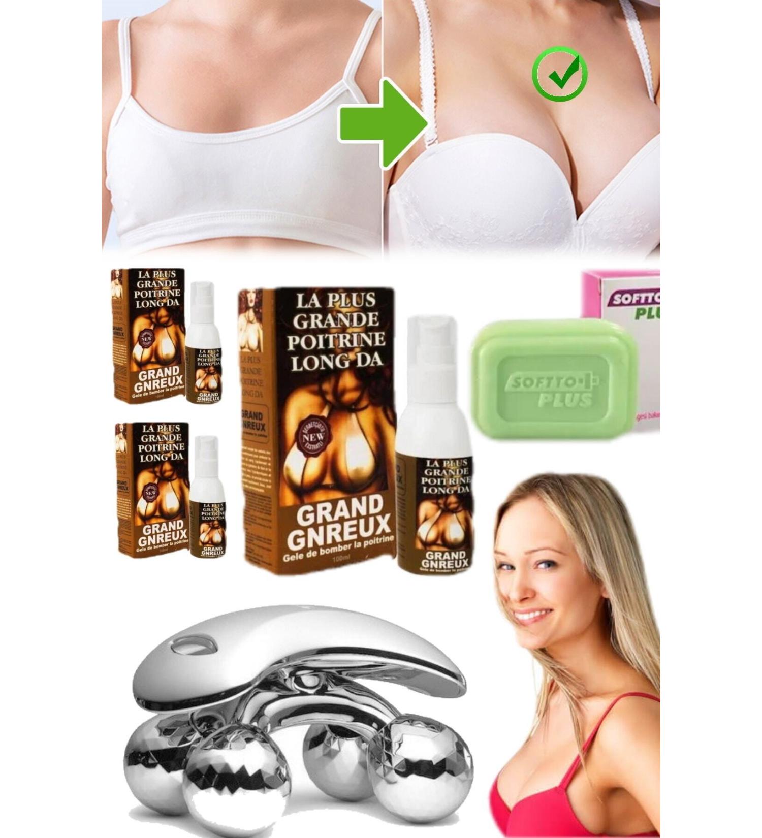 Mardinal 3 Pieces X 100 Ml Breast Shaping and Enlargement Spray + 4d Massage Tool + Breast Firming Soap