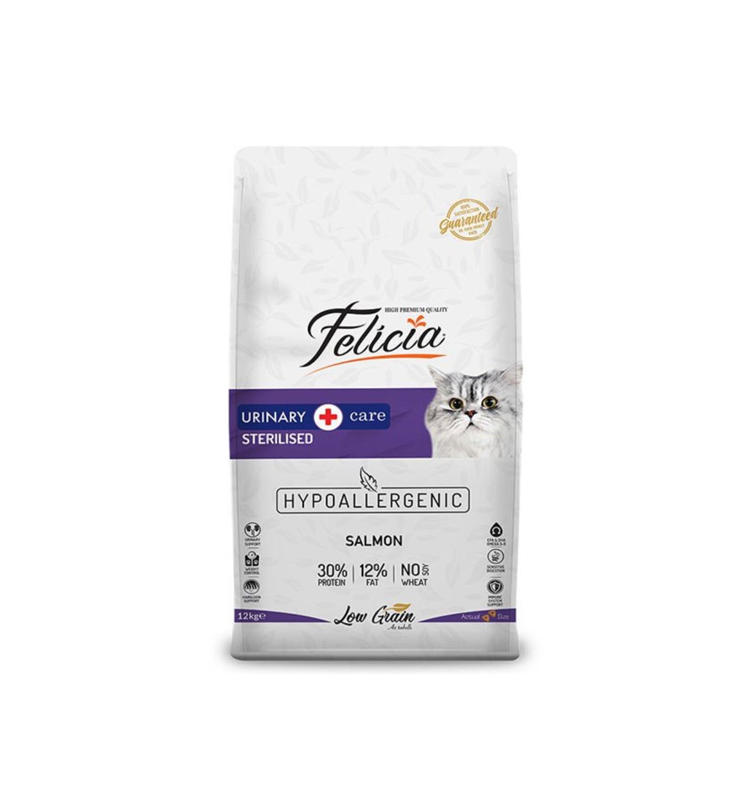 Felicia Low Grain Hypoallergenic Salmon Sterilized Cat Food 12 kg