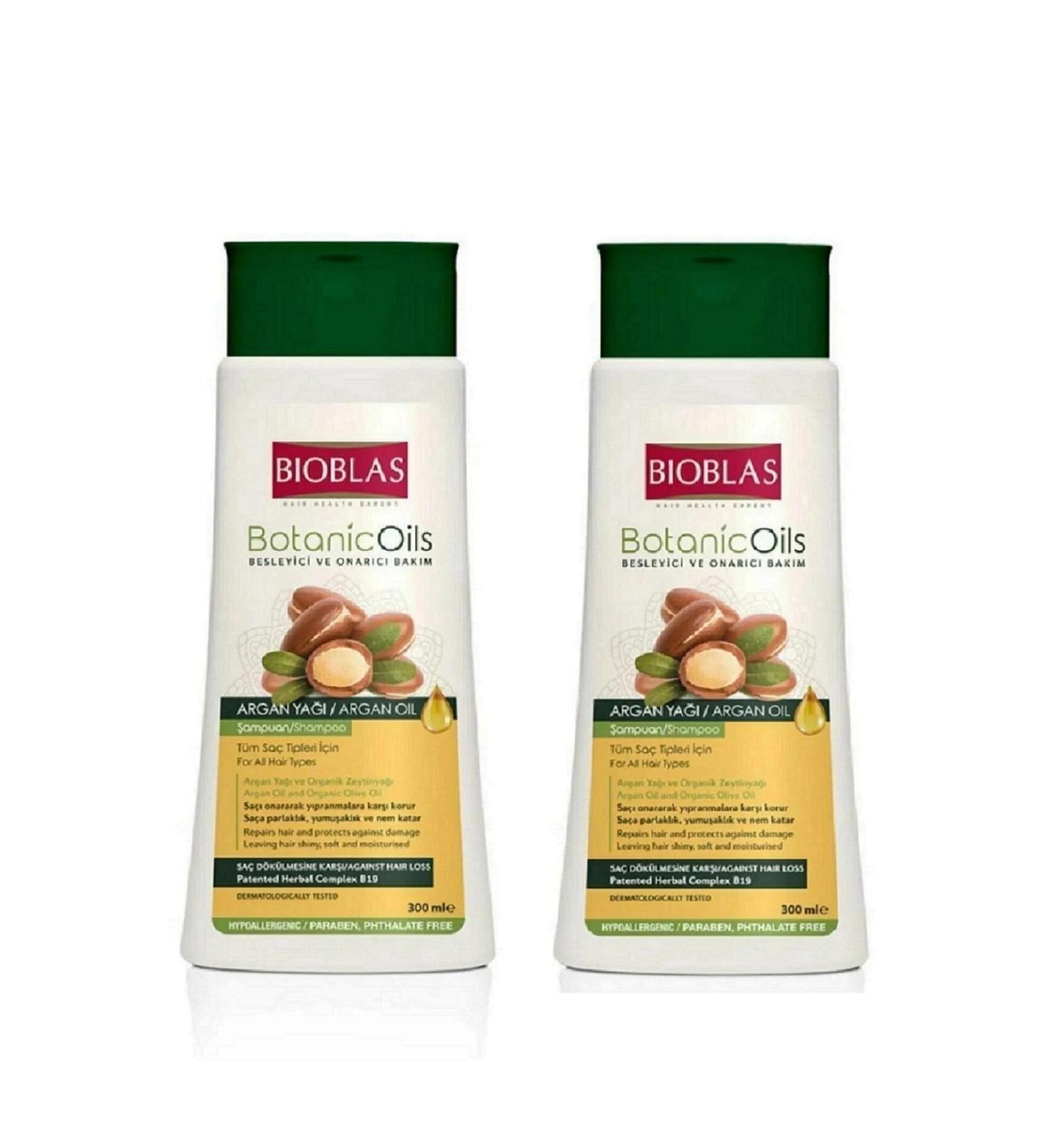 Bioblas Botanic Oils Nourishing and Repairing Care Argan Shampoo Set 2 Pieces X 300 Ml