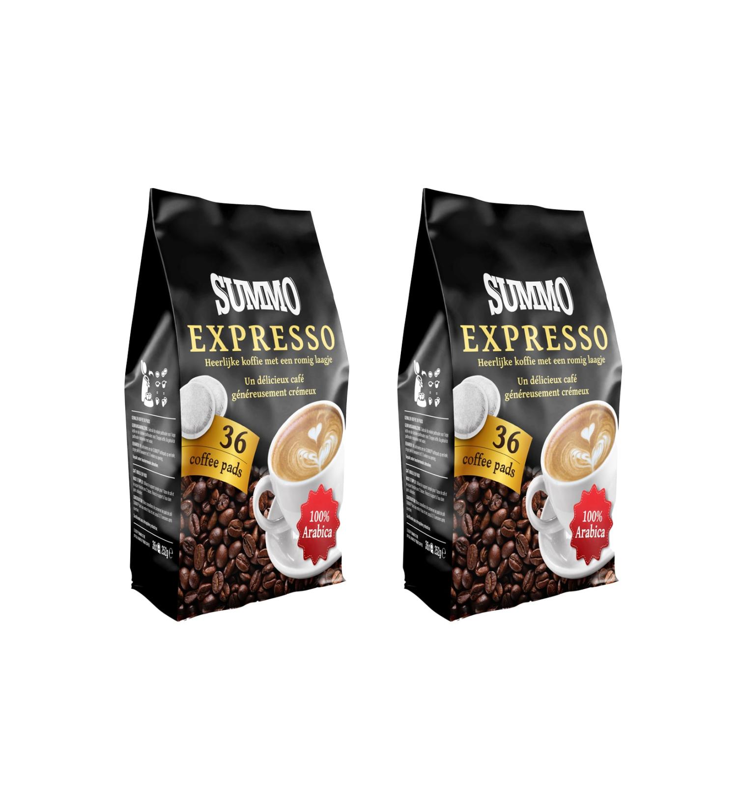 SUMMO Espresso 72 Pcs Advantage Pack (36X2) Senseo Pod Coffee Capsule - Buy Online on GoSupps.com