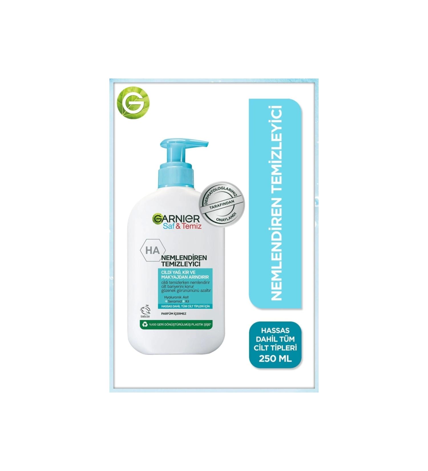 Garnier Pure & Clean Moisturizing Cleansing Facial Cleansing Gel 250 Ml - Buy Online on GoSupps.com