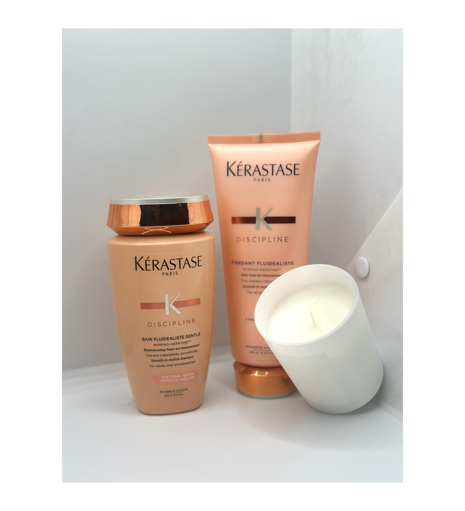Kerastase Discipline Bain Fluidealiste Gentle Anti-Electrification Shampoo and Conditioner-Candle Gift CYT974697