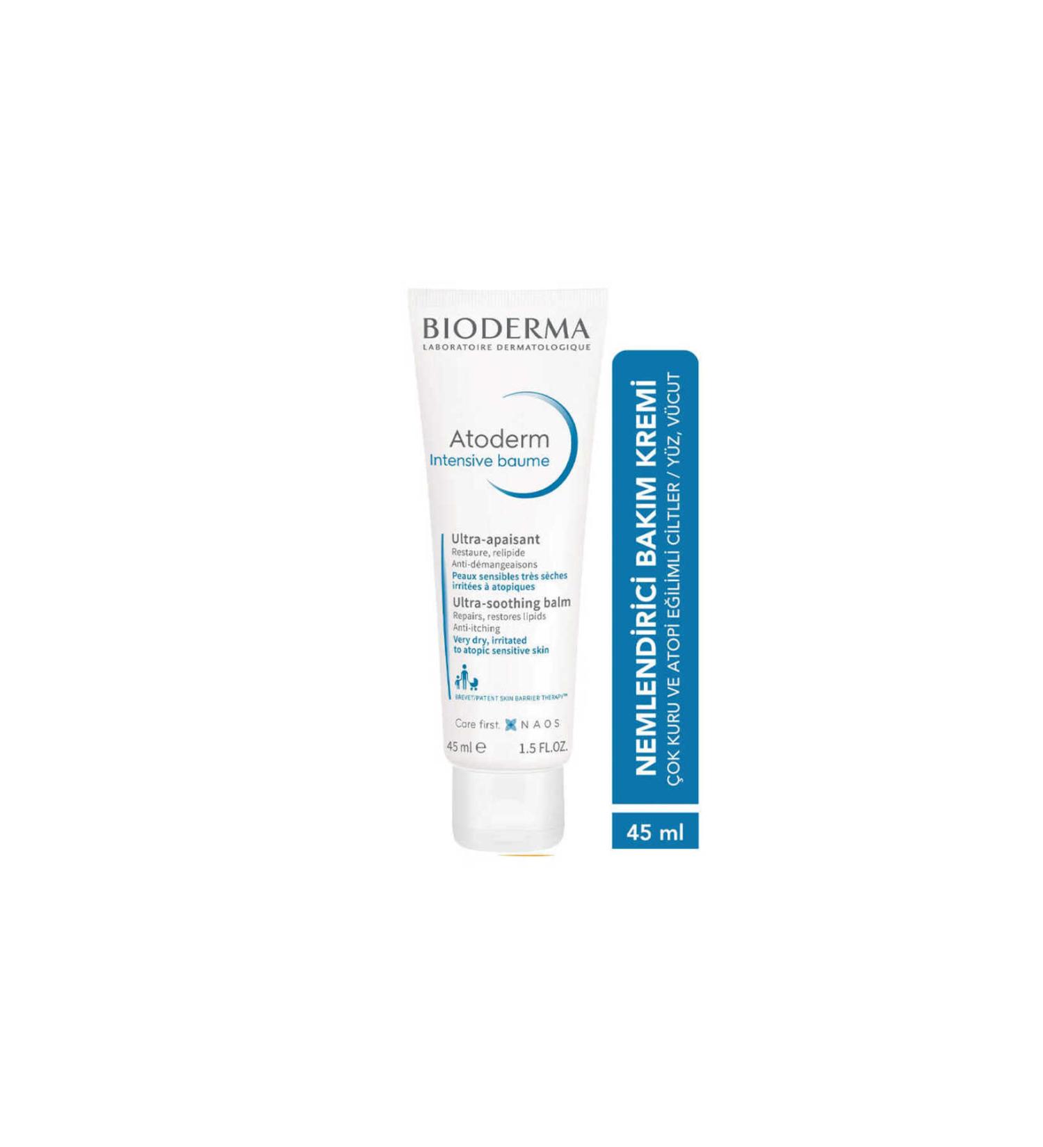 Bioderma Atoderm Intensive Balm Moisturizing Cream for Very Dry and Atopic Skin 45ml