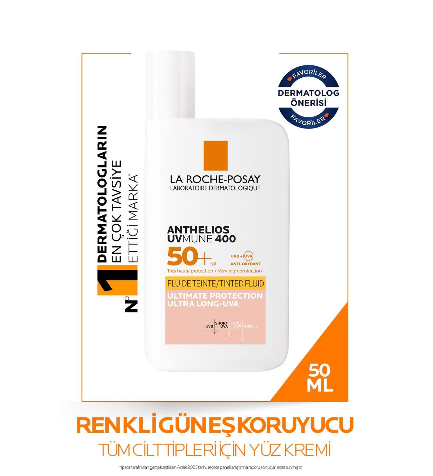 La Roche Posay ANTHEL OS UVMUNE400 INVISIBLE FLUID SKIN BRIGHTENING COLORED SPF50+FACIAL SUN CREAM 50 ML PSSN1767 - Buy Online on GoSupps.com