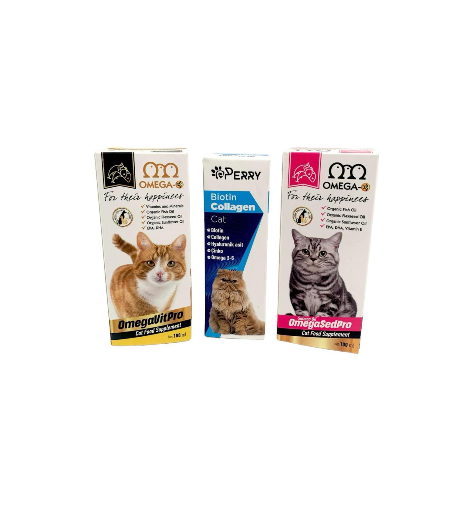 Perry Biotin Collagen for Cats 50ml + OmegaVitPro + OmegaSedPro