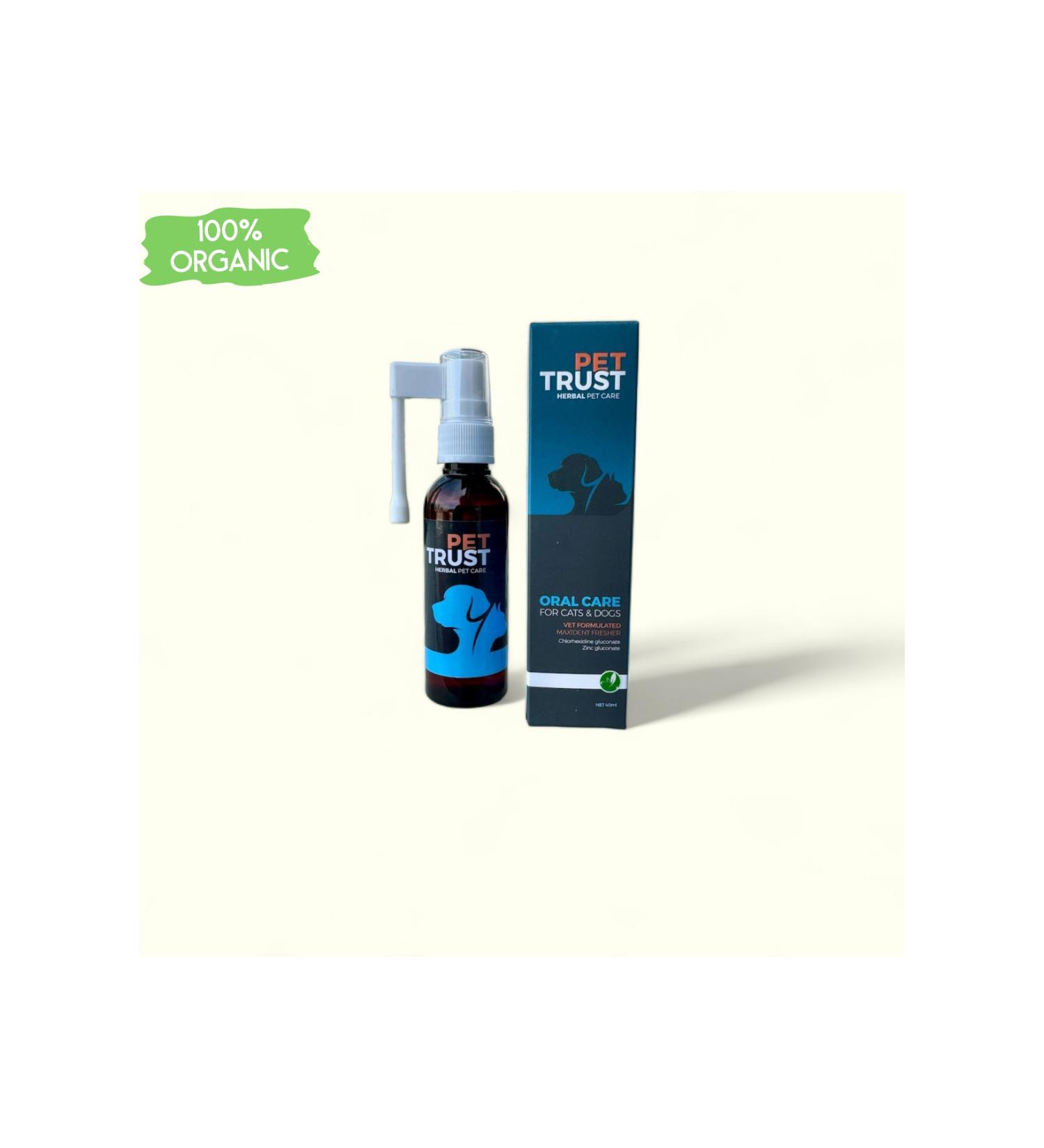 Pettrust Herbal Pet Care Pet Trust Herbal Pet Care Organic Oral Care Product for Cats and Dogs 40ml