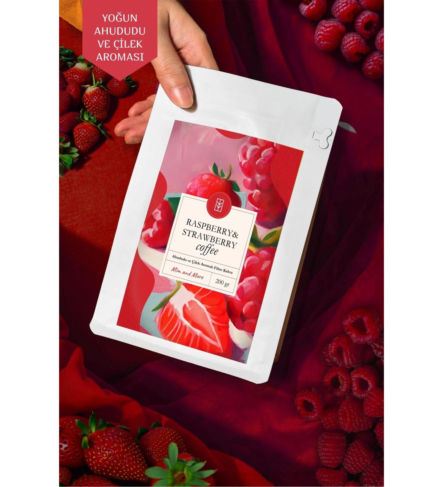 Mim and More Raspberry & Strawberry Coffee Raspberry and Strawberry Flavored Coffee Beans 200 Gr - Buy Online on GoSupps.com