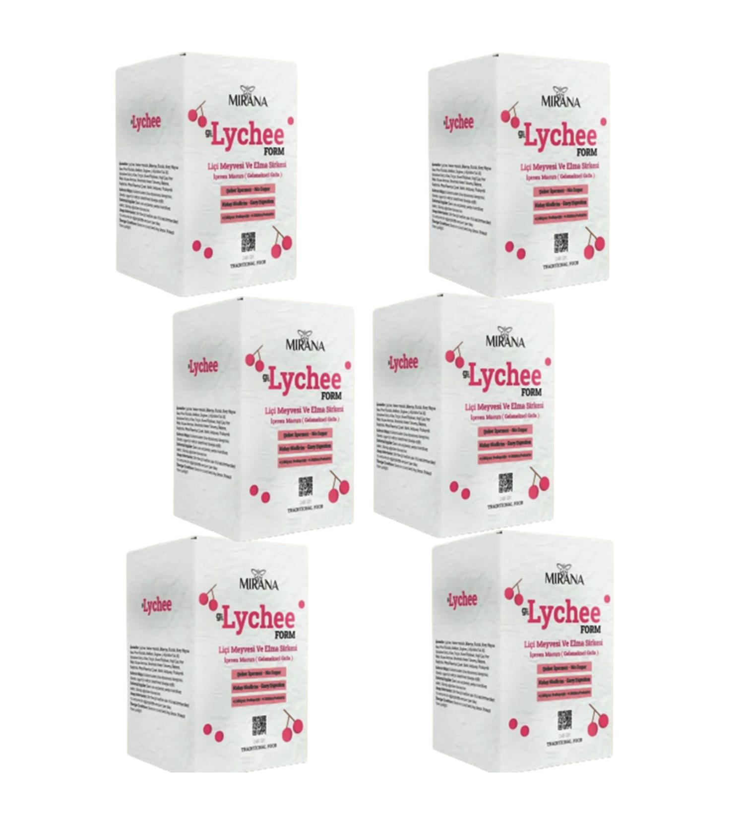 M RANA Organic Lychee Form Paste 240 gr 6 PIECES