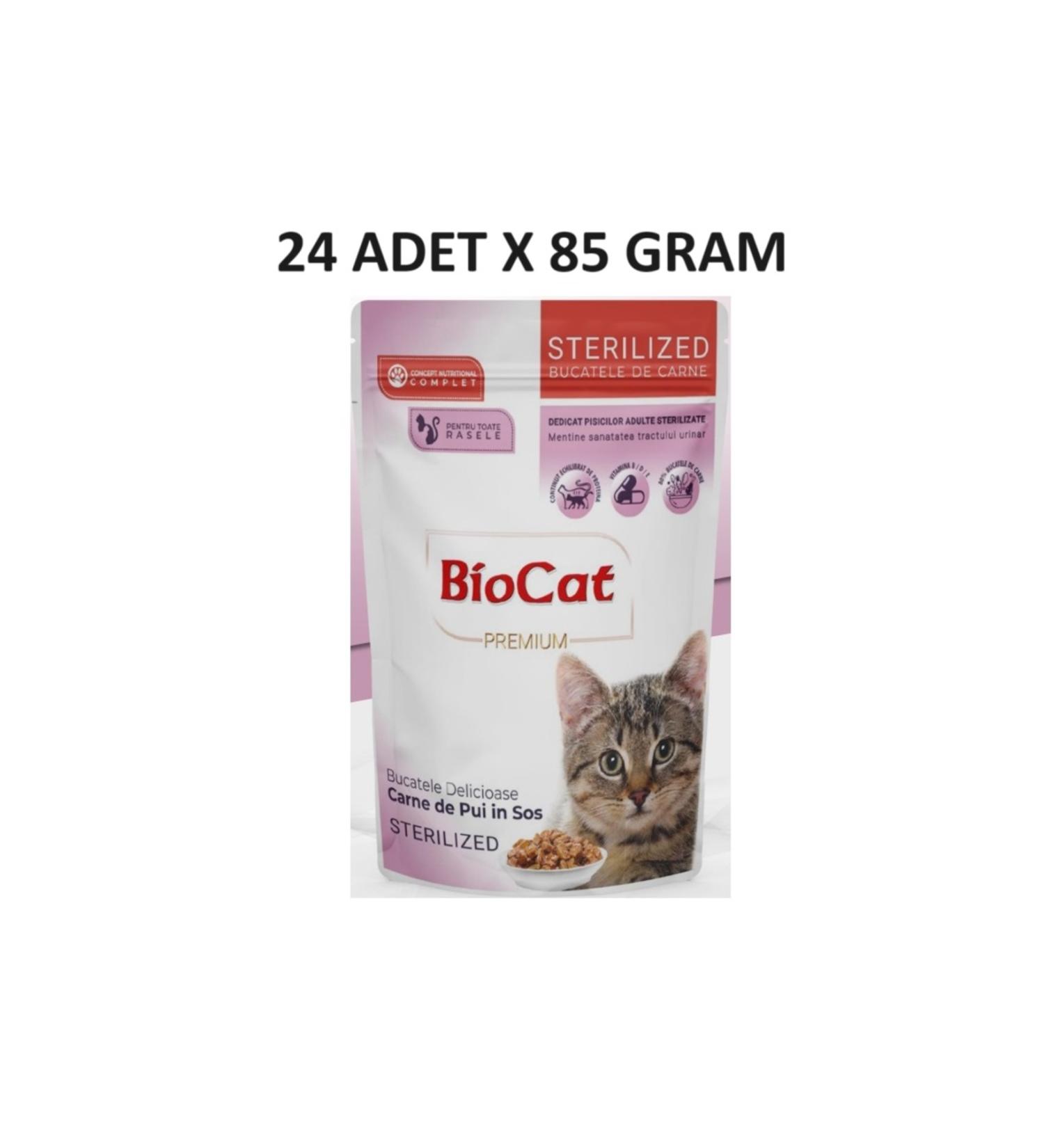 Biocat Sterilized Neutered Cat Wet Food 85 Gr x 24 Pieces