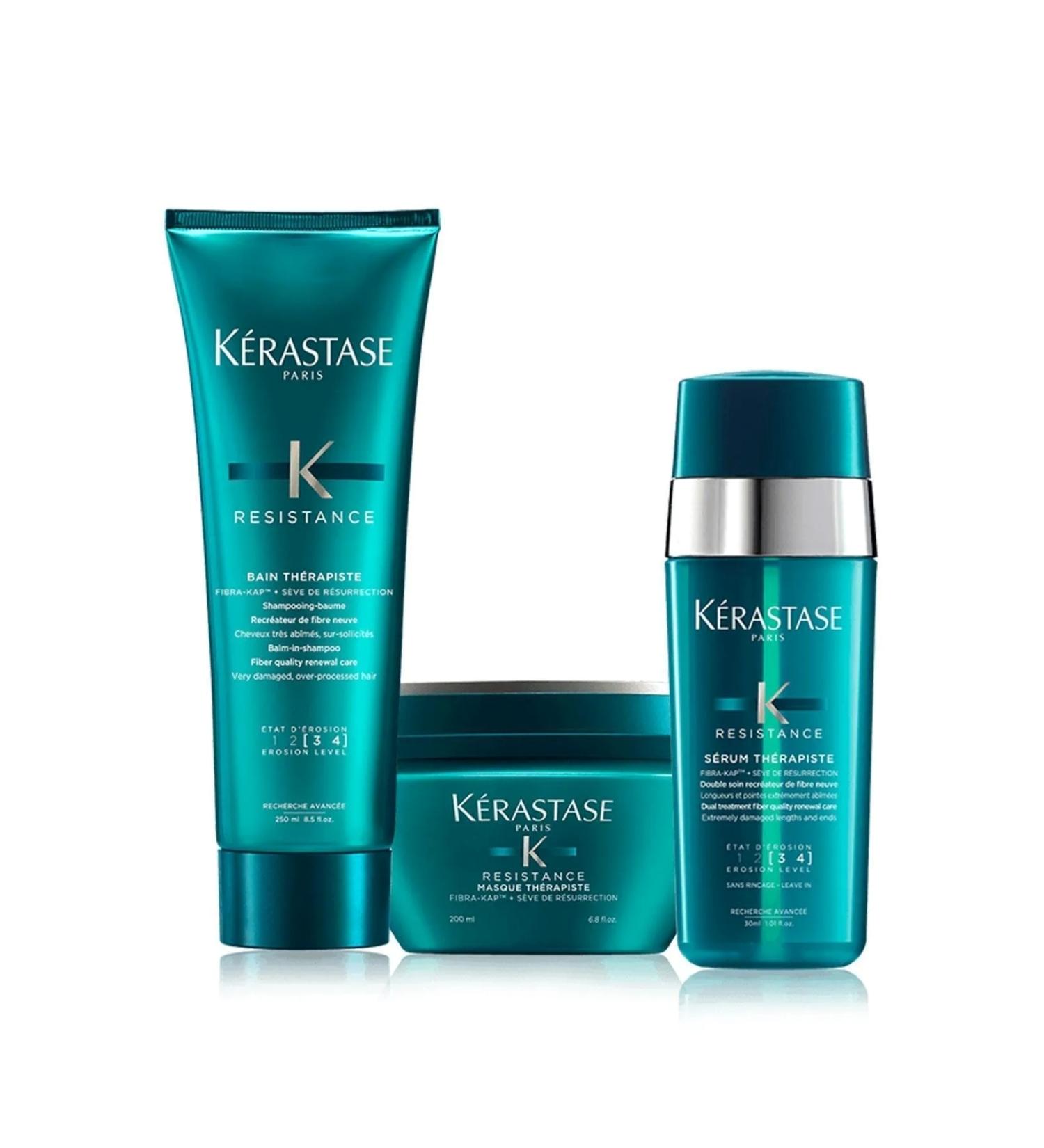 Kerastase Resistance Bain Therapiste Repairing Care Routine for Over-Processed Hair CYT974646