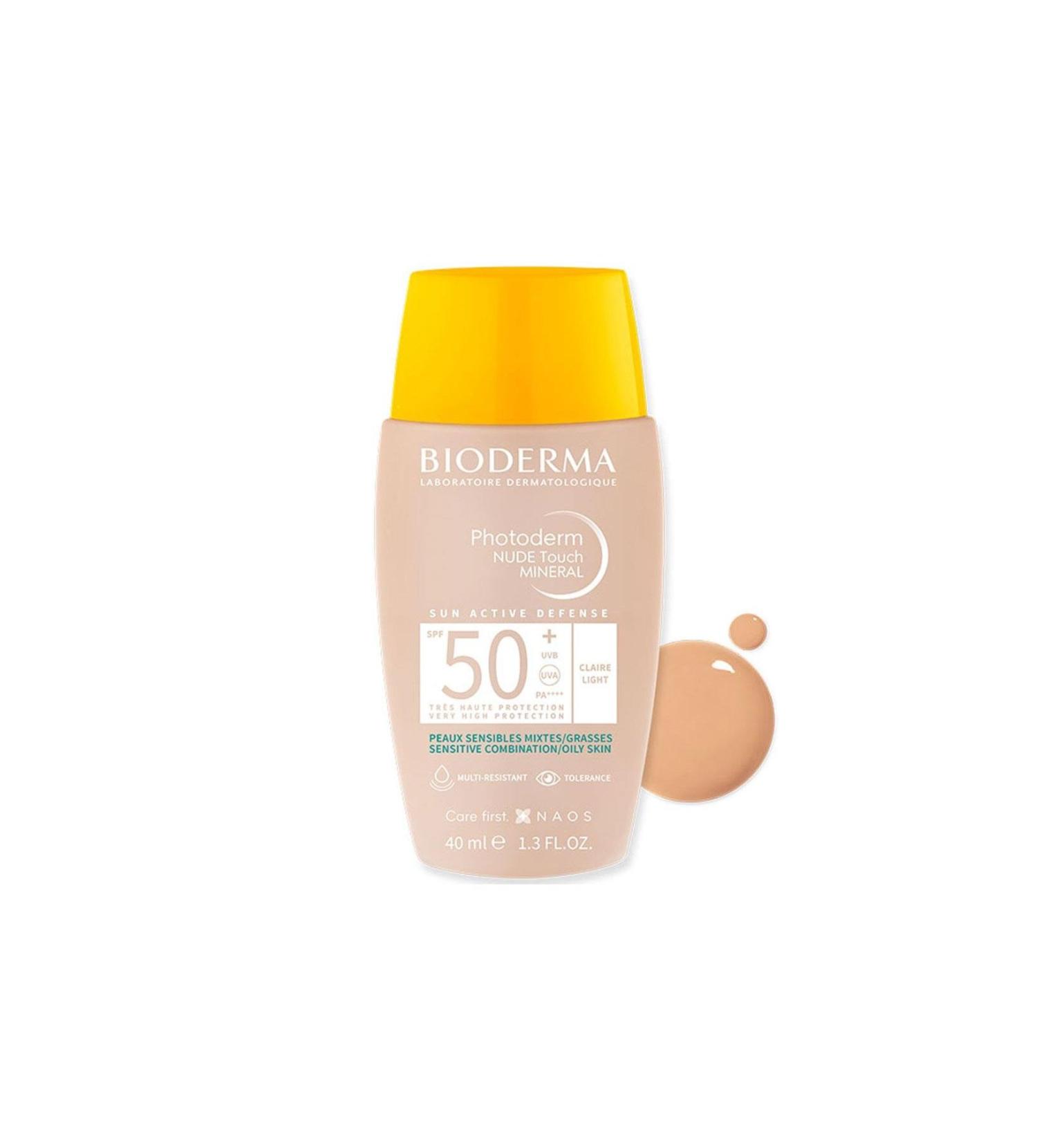 Bioderma Photoderm Nude SPF50 Light Tinted Sunscreen Cream for Oily Combination Skin 40ml